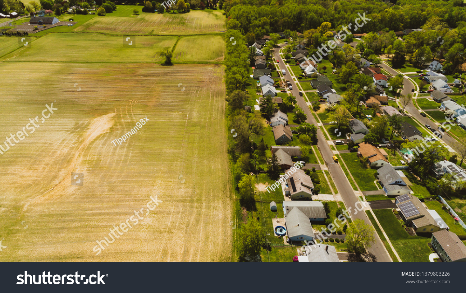 Aerial View Of Property Lines Farm Land Meeting Suburban Neighborhood Property Stock Photo 1379803226 |  Shutterstock