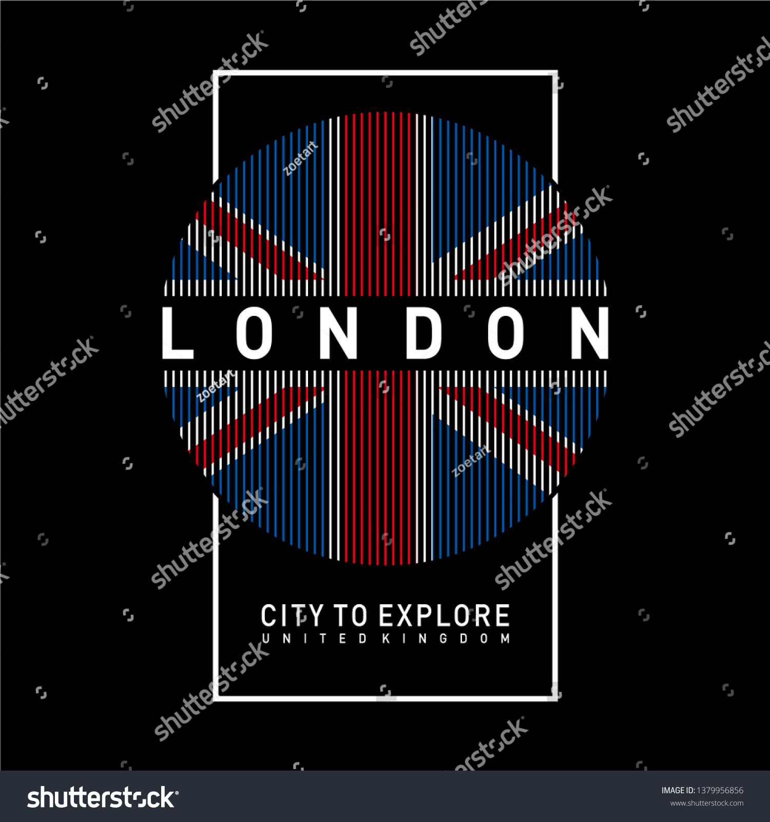 Vector Illustration On Theme London Typography Stock Vector (Royalty ...