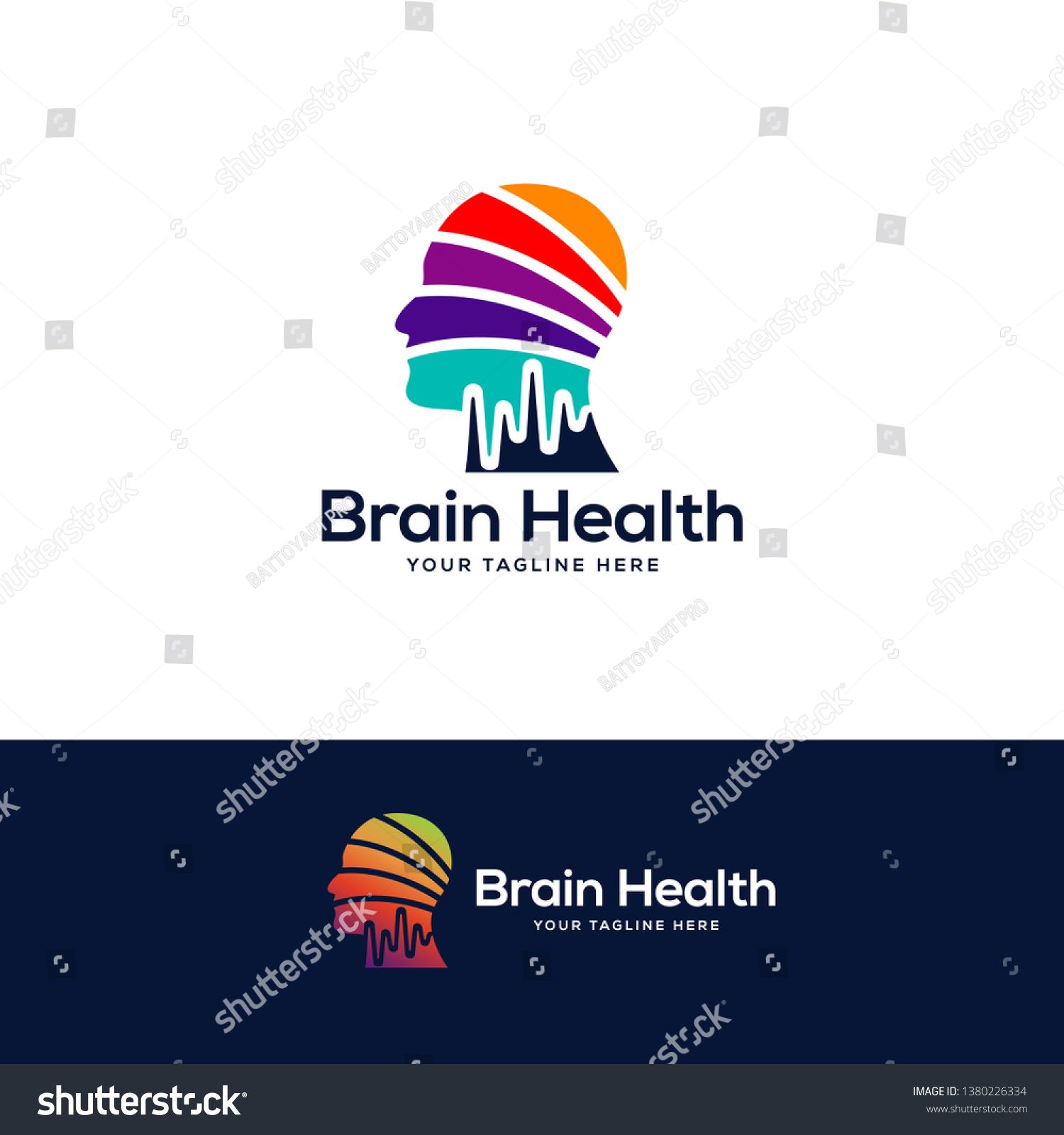 Health Brain Logo Designs Template Brain Stock Vector (royalty Free 