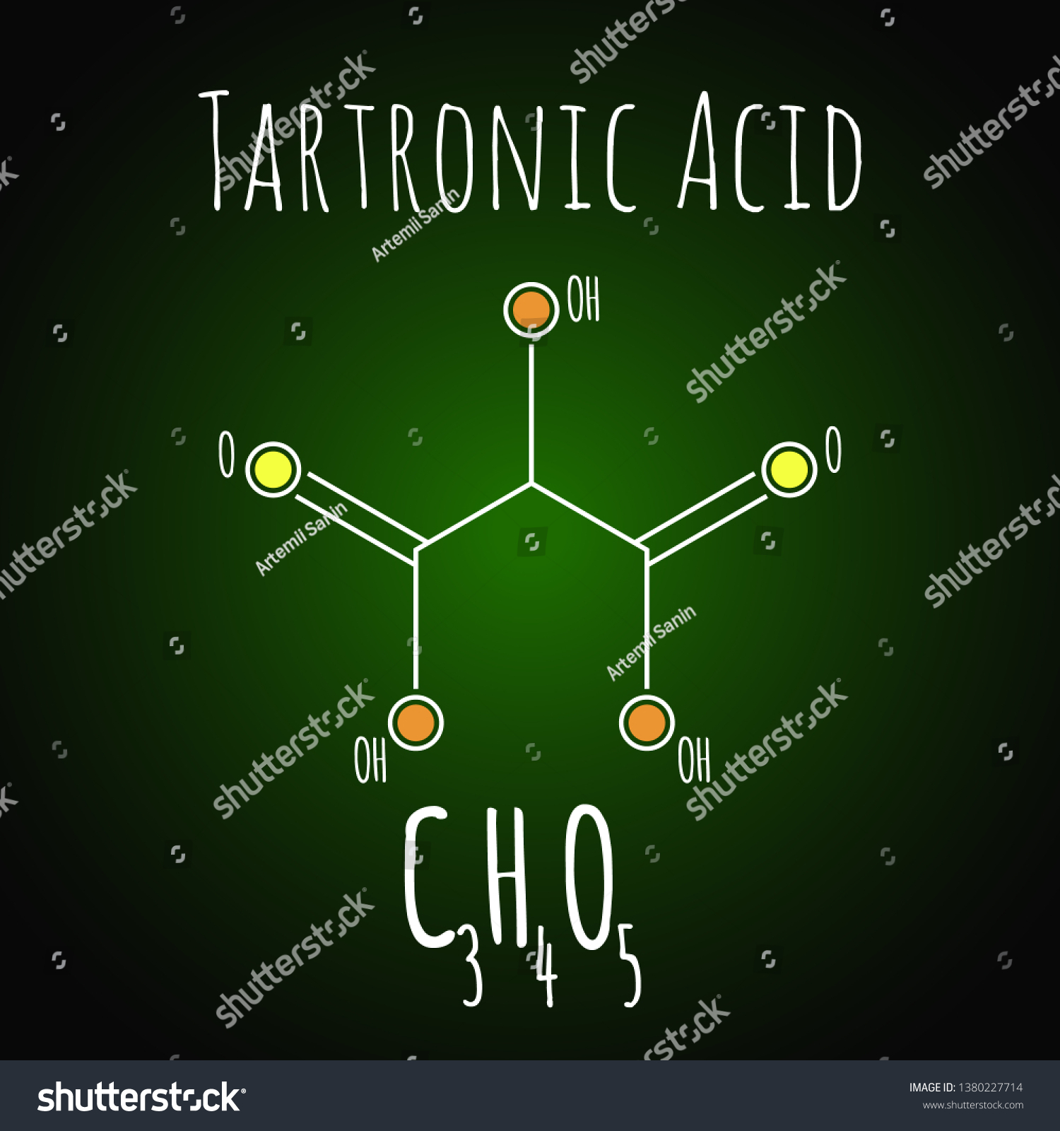 Tartronic Acid Structural Skeletal Chemical Science Stock Vector ...