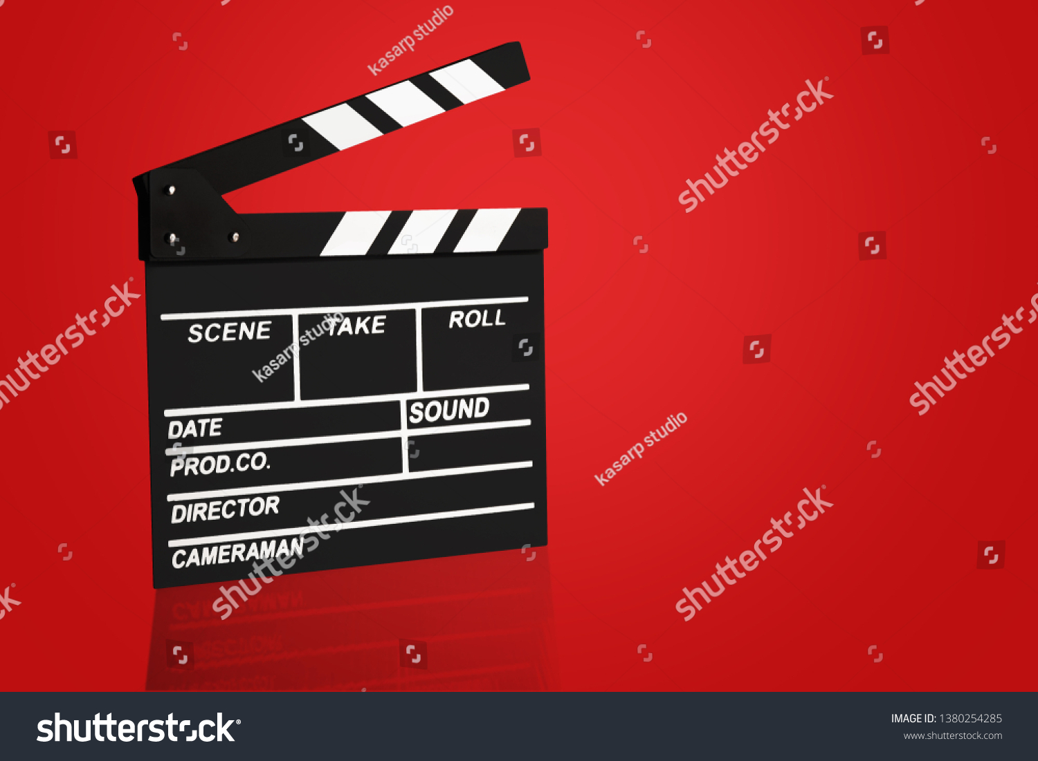 Blank Film Clapper Board Movie Clapper Stock Photo 1380254285 ...