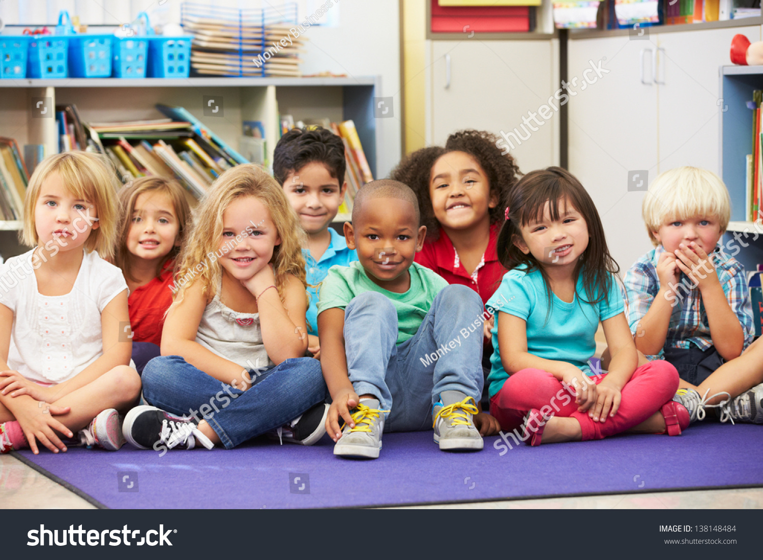 Group Elementary Pupils Classroom Stock Photo 138148484 | Shutterstock