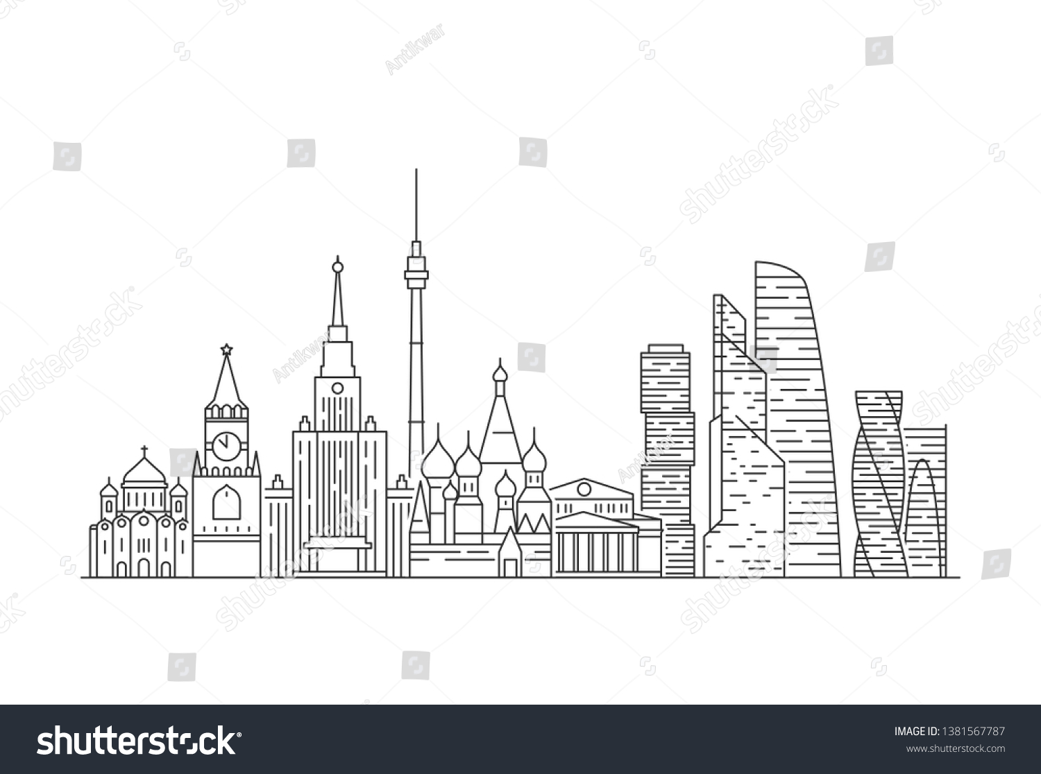 Moscow Skyline вектор