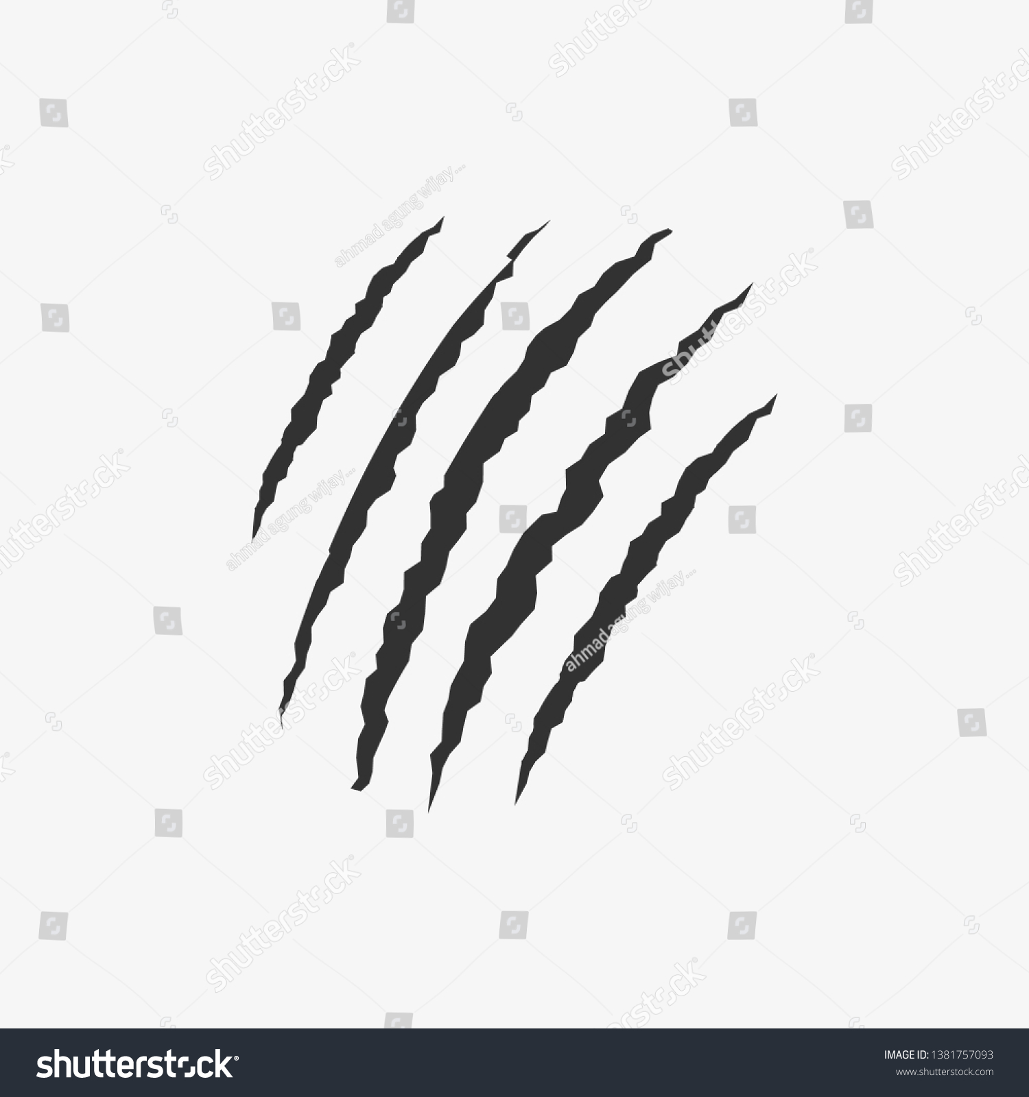 Claw Scratches Icon Symbol Vector Stock Vector (Royalty Free ...