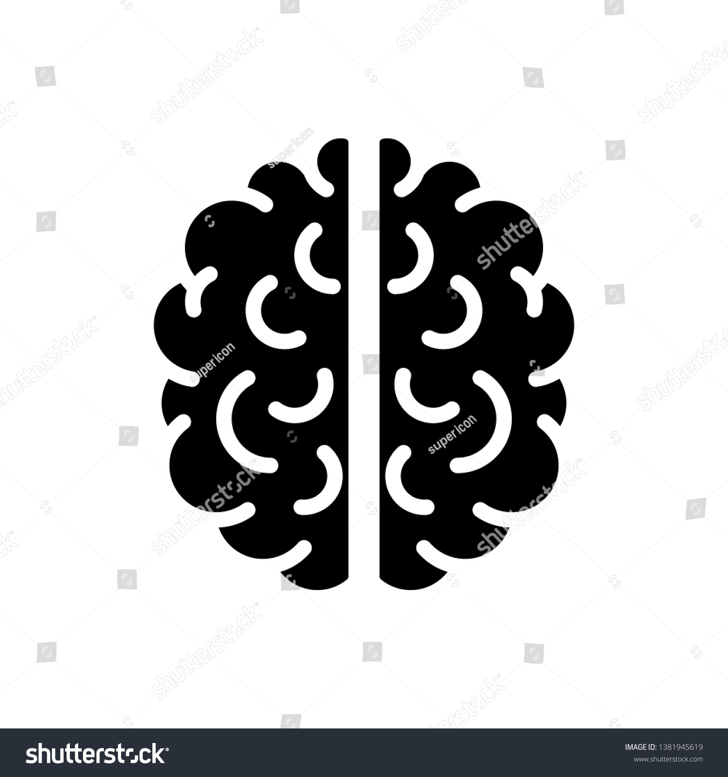 Brain Icon Vector Illustration Logo Template Stock Vector (royalty Free 