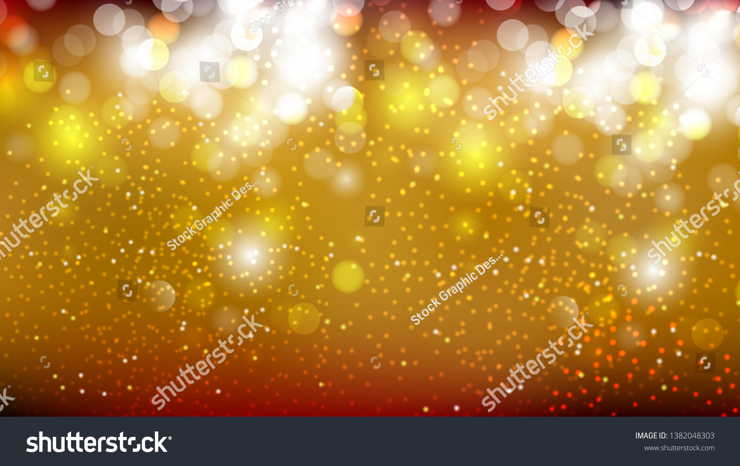 Abstract Red Orange Defocused Lights Background Stock Vector (royalty 