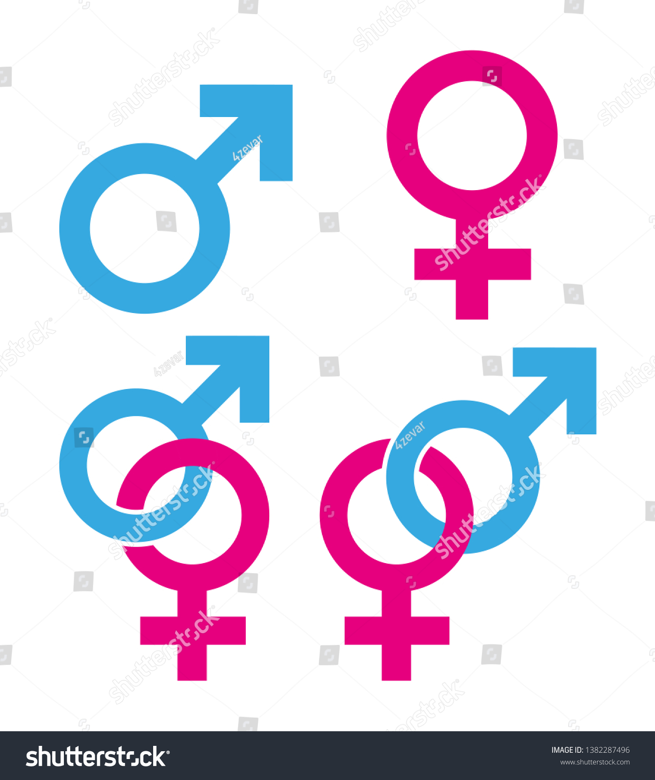 Female Male Sex Icon Stock Vector Royalty Free 1382287496 Shutterstock