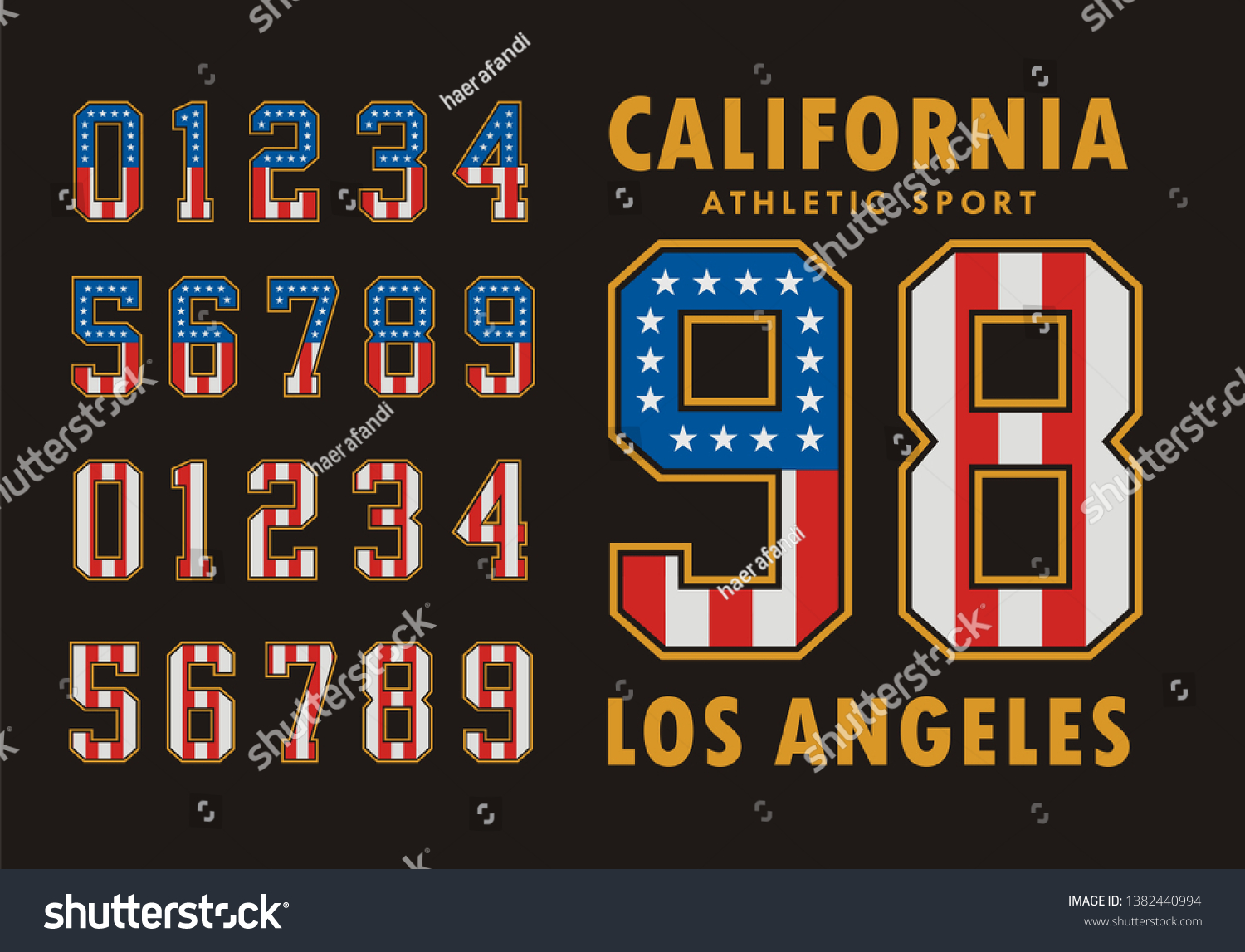 california-typography-design-set-number-usa-stock-vector-royalty-free-1382440994-shutterstock