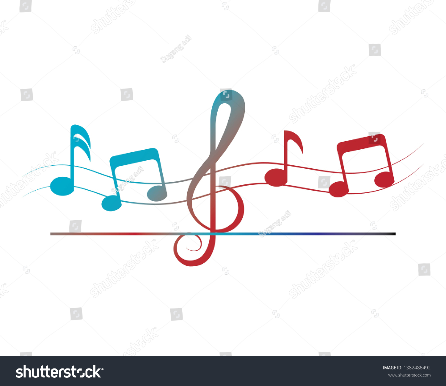 Vector Musical Notes Vector Background Vector Stock Vector (Royalty ...