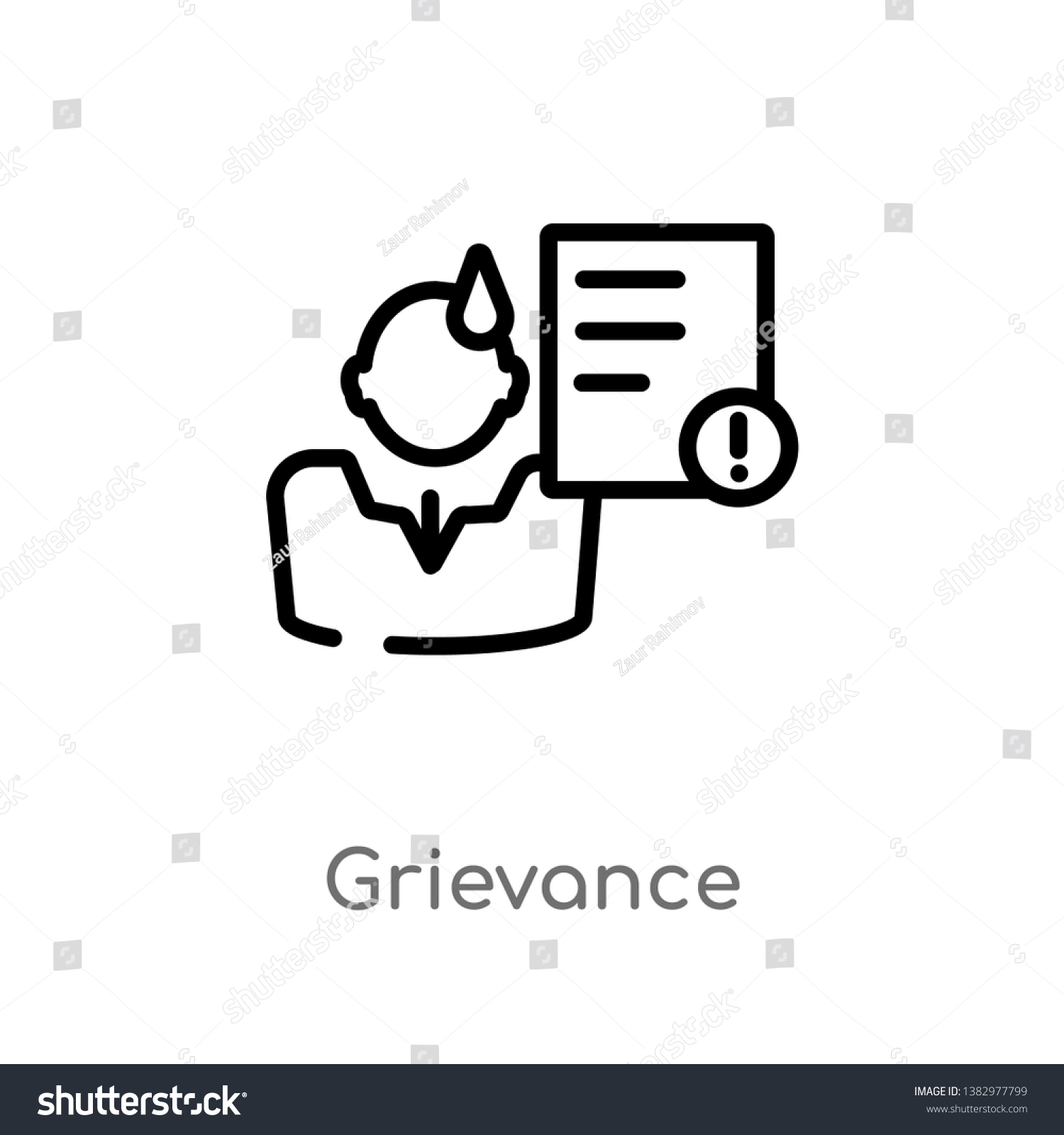 Outline Grievance Vector Icon Isolated Black Stock Vector (Royalty Free ...