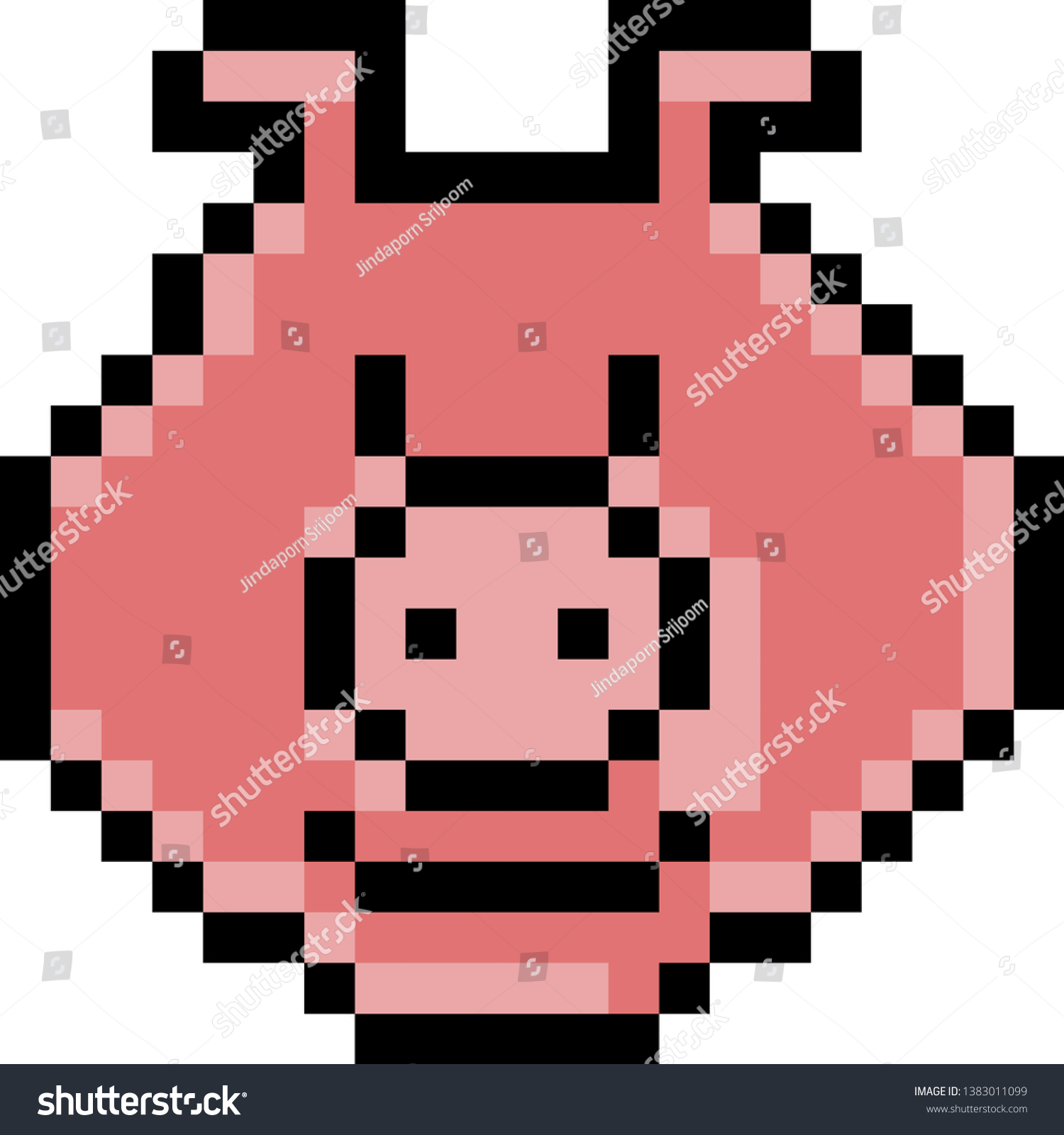 Minecraft Pig Face Pixel Art