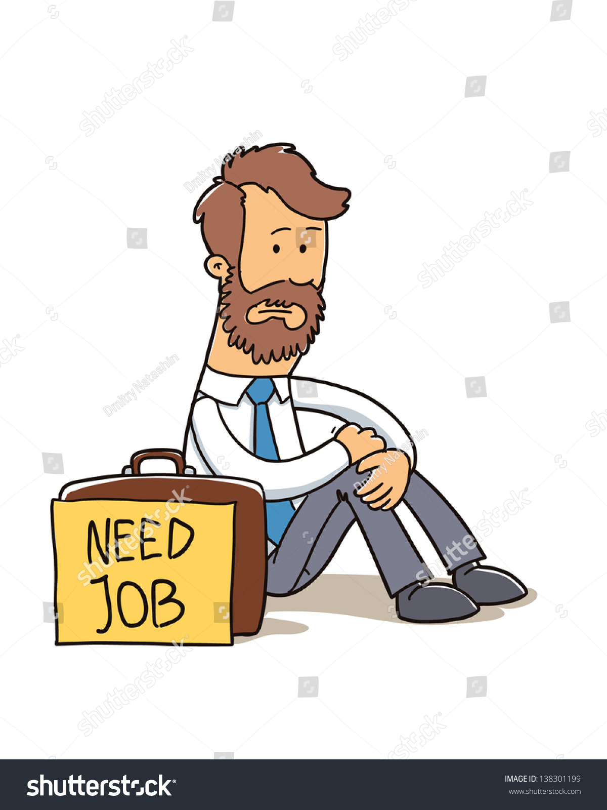 Безработные иллюстрация