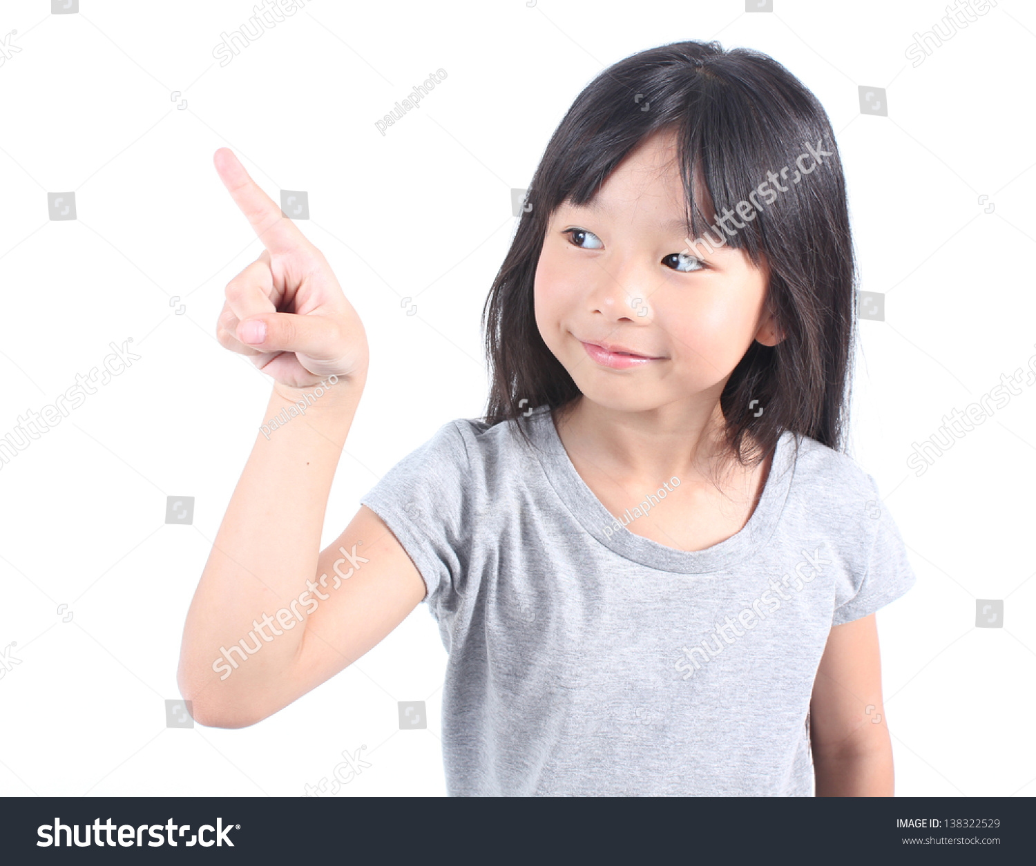 Little Girl Pointing Her Finger Stock Photo 138322529 | Shutterstock