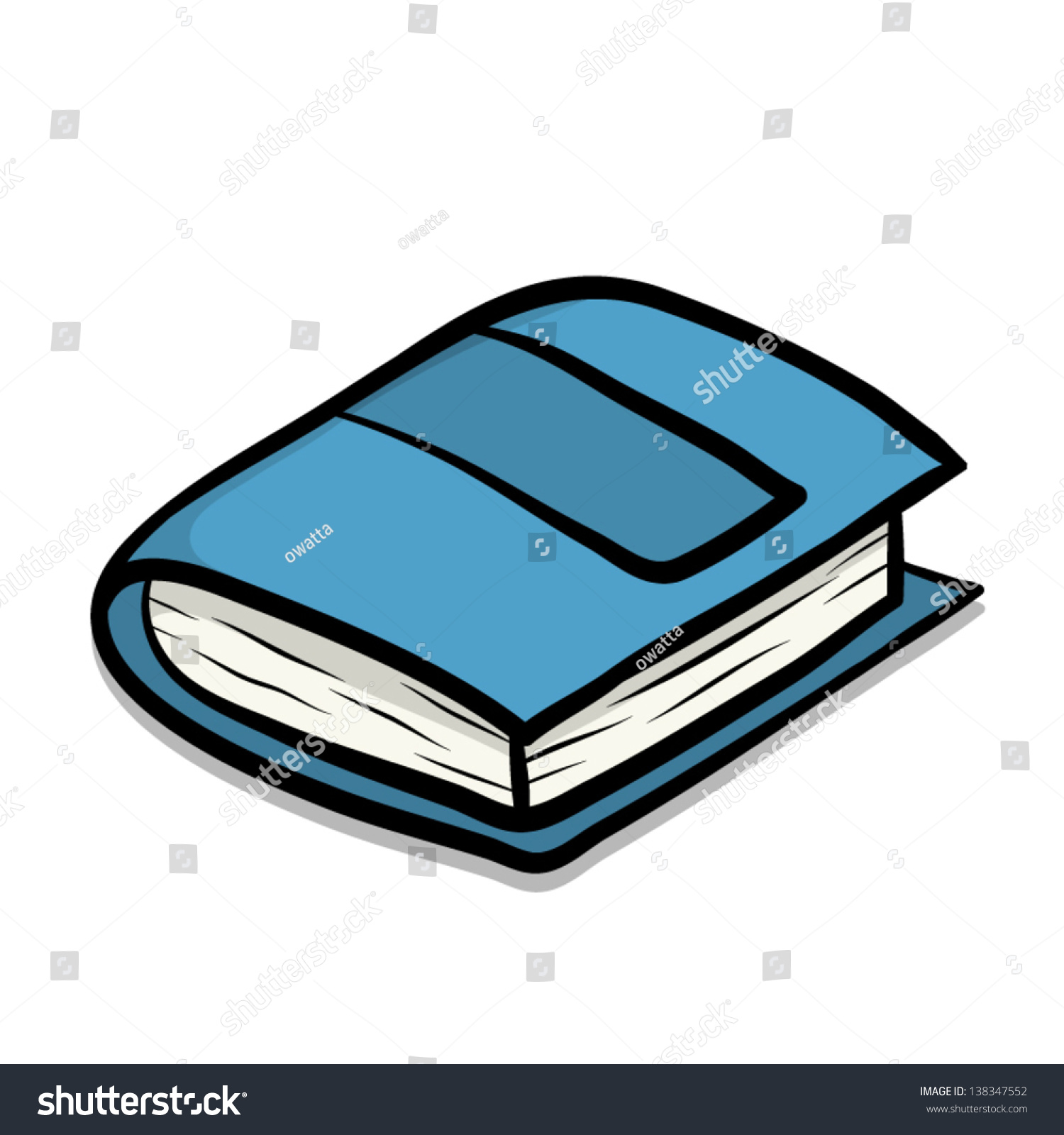 Blue Book Cartoon Vector Illustration Isolated Stock Vector (Royalty ...