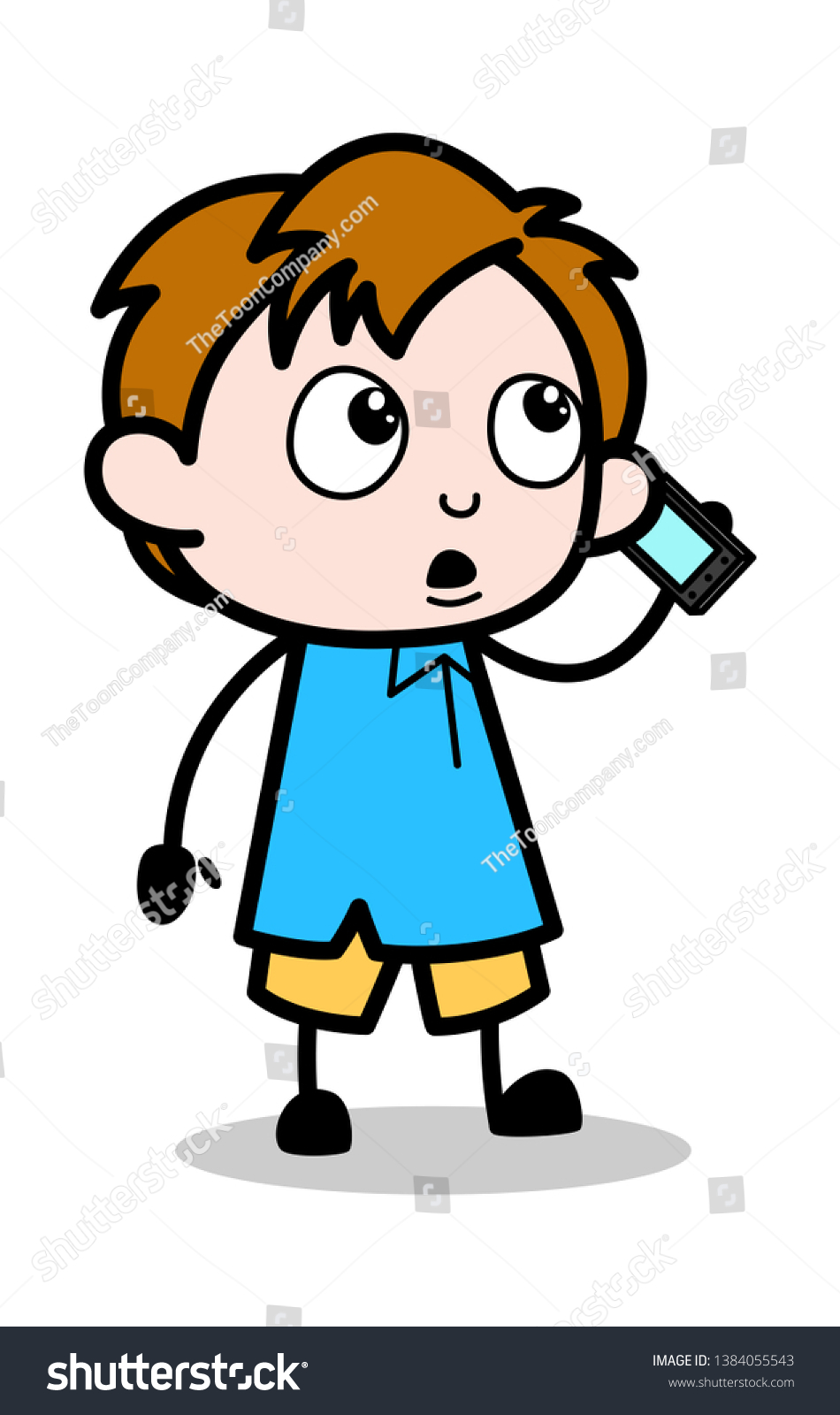 Communication School Boy Cartoon Character Vector Stock Vector (Royalty ...