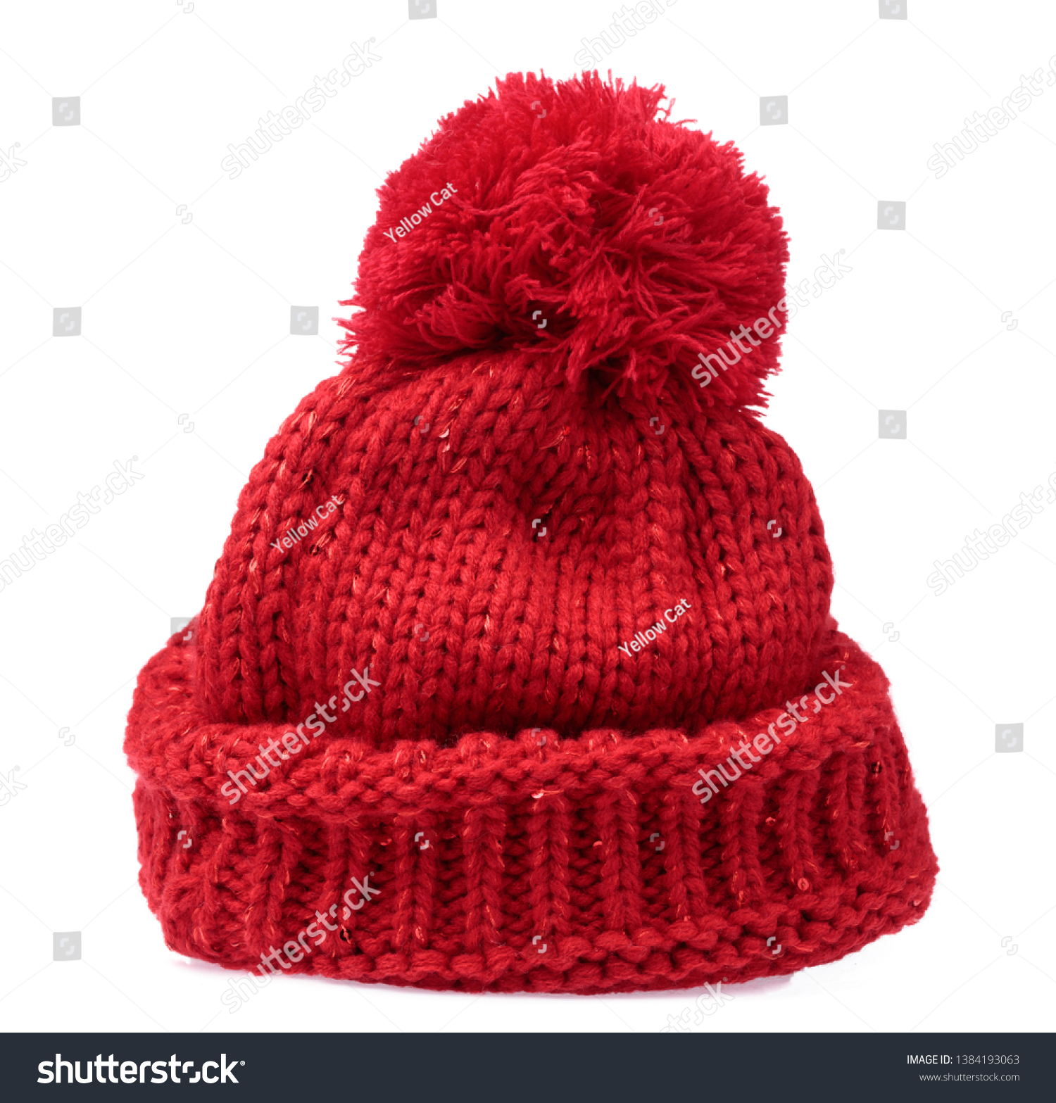 red white blue knit hat