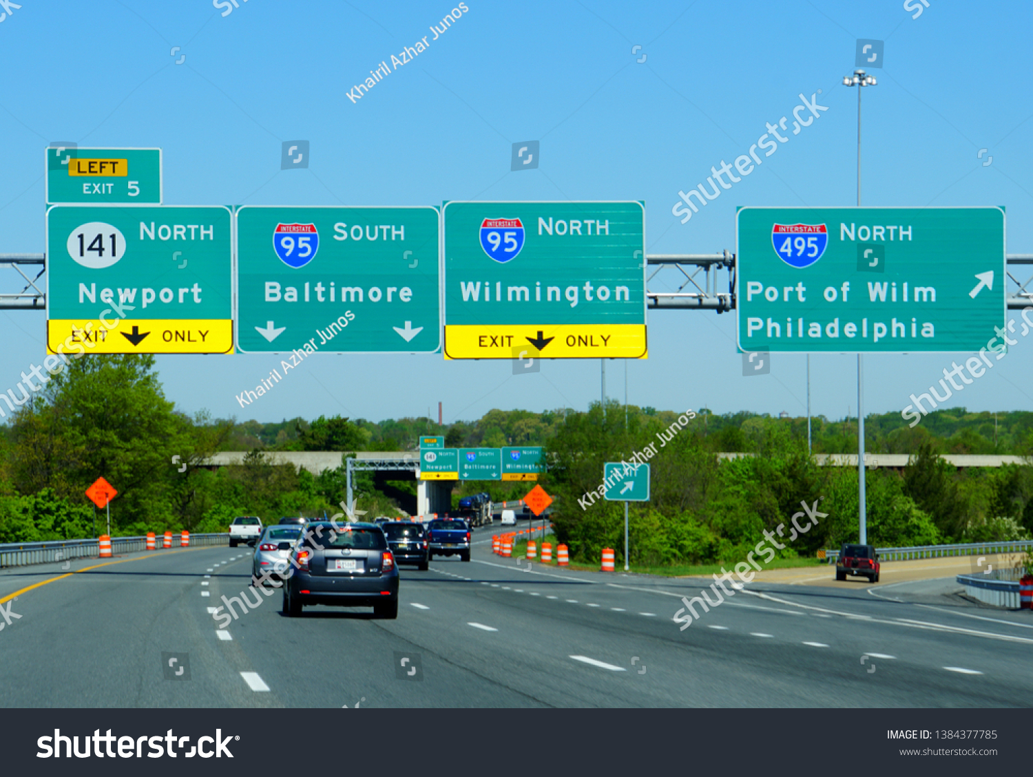 Directions To Interstate 95 South New Castle Delaware Usa April 26 Stock Photo 1384377785 Shutterstock