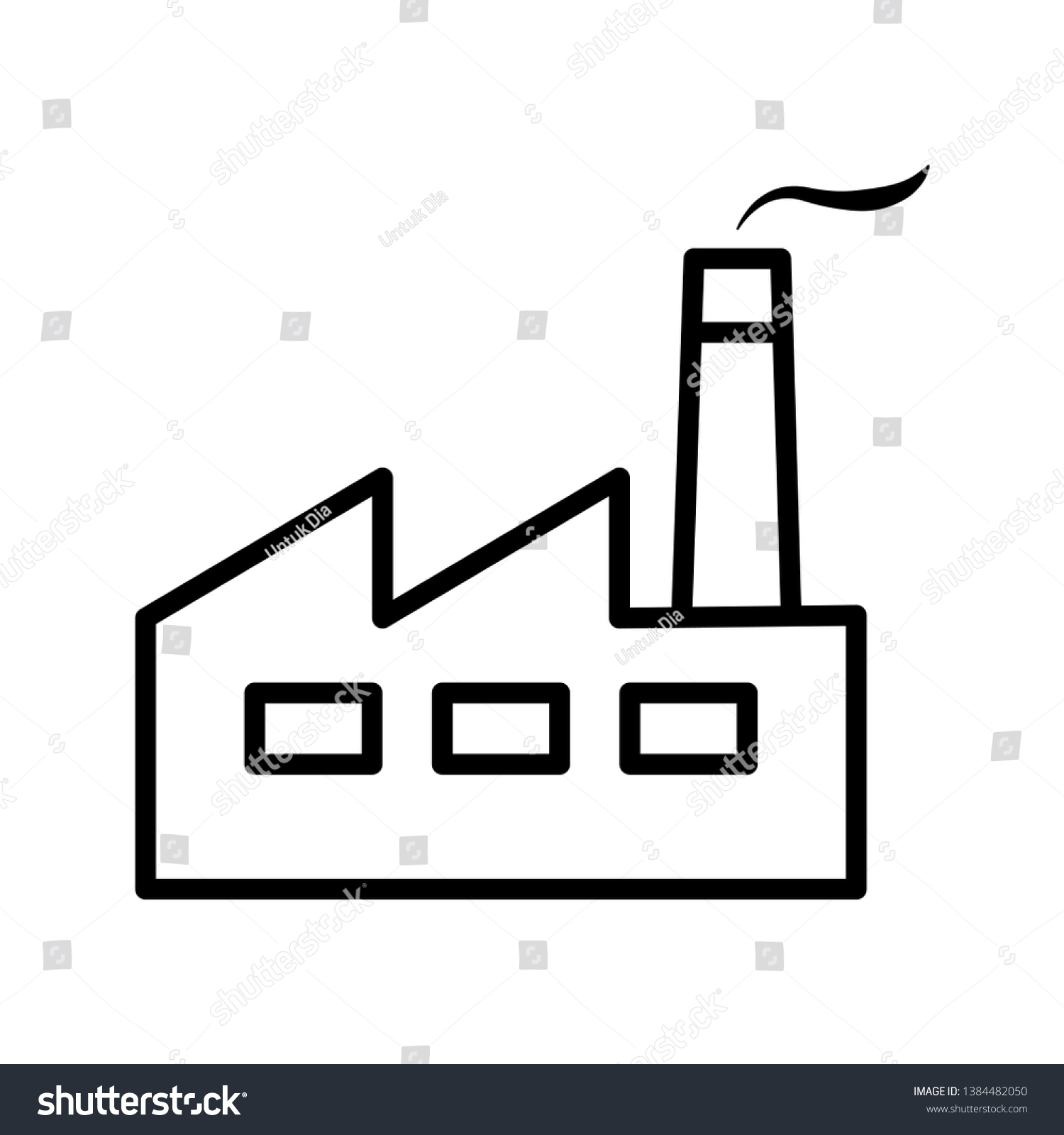 Factory Icon Vector Illustration Logo Template Stock Vector (Royalty ...