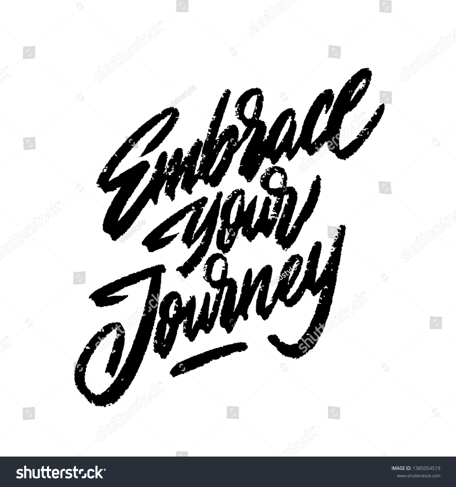 Embrace Your Journey Hand Drawn Positive Stock Vector (Royalty Free ...