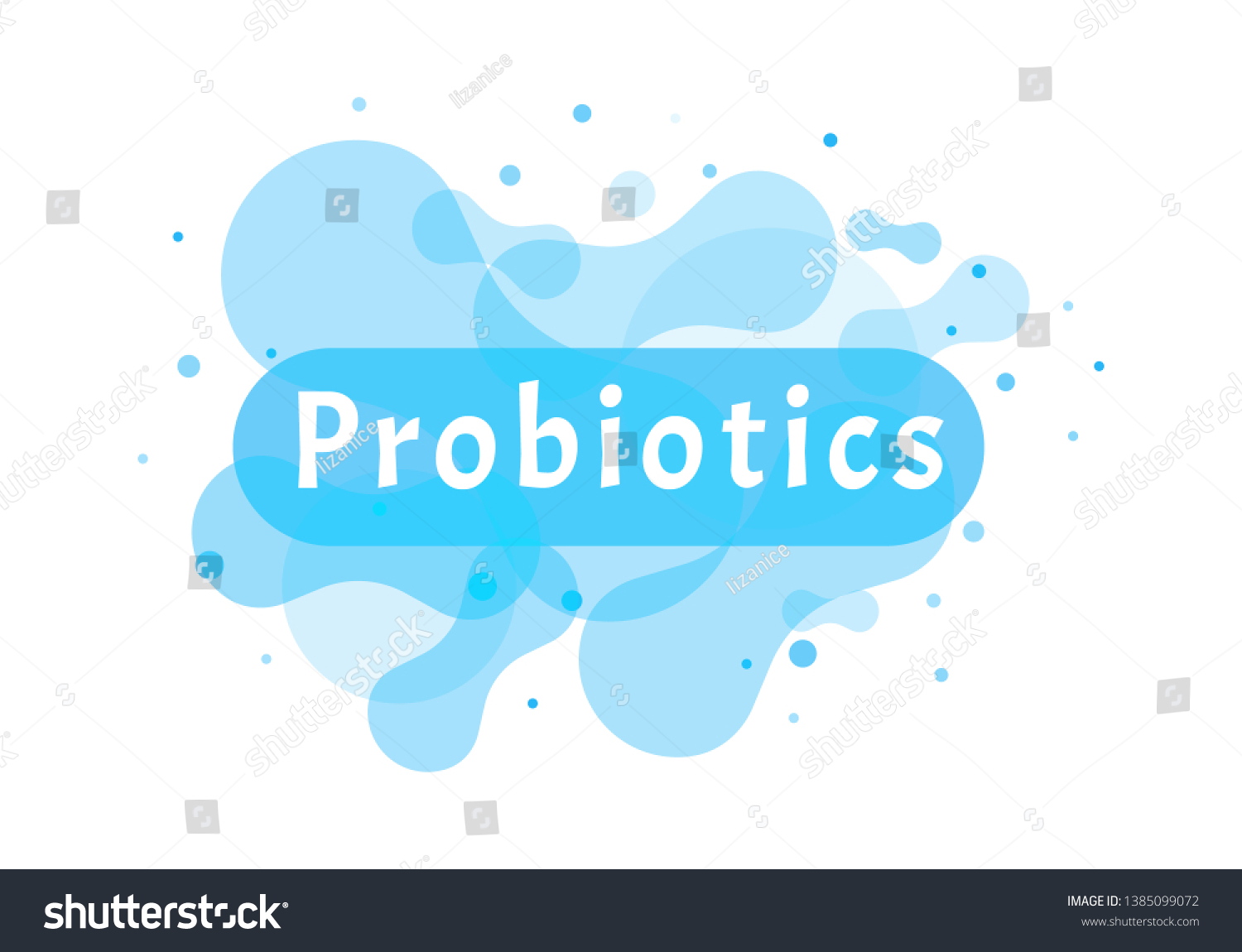 Probiotics Bacteria Logo Simple Flat Style Stock Vector (Royalty Free ...