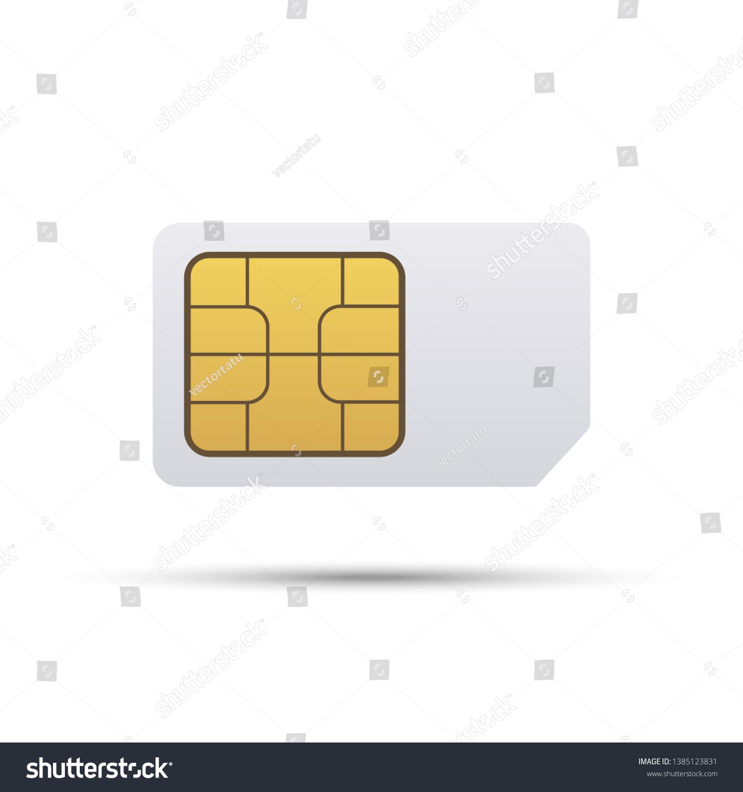 Simcard Smart Cell Wireless Telecommunications Micro Stock Vector ...