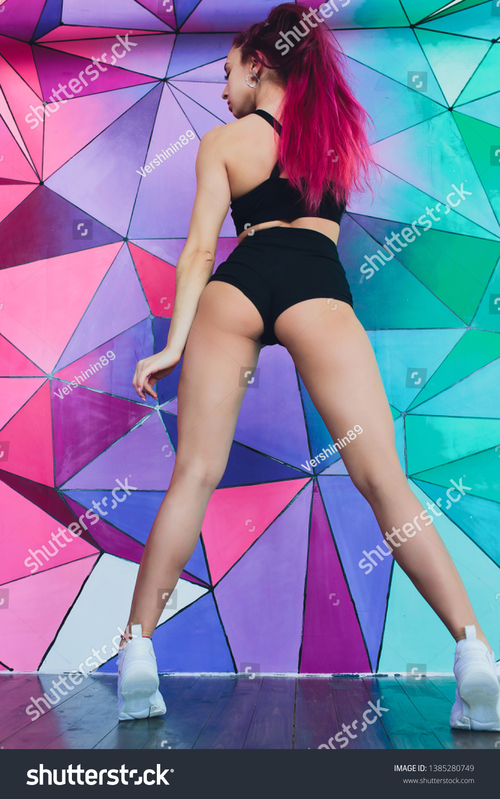 Closeup Fitness Woman Fit Cheeks Tight Stock Photo Shutterstock