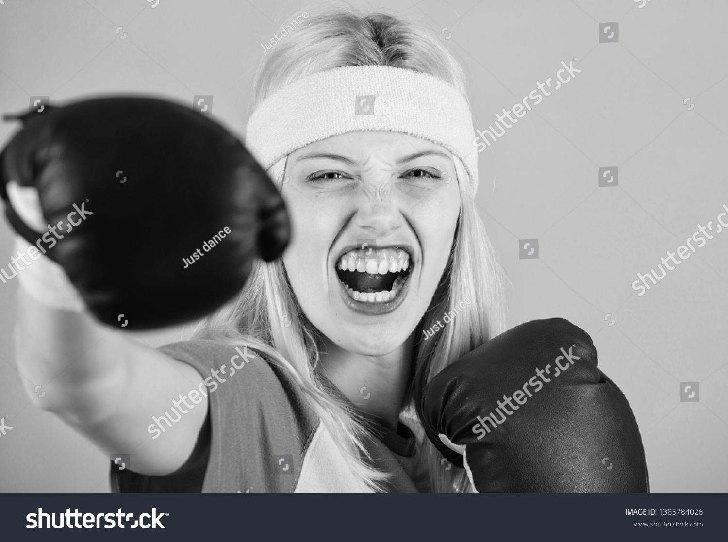 Boxing Sport Concept Cardio Boxing Exercises Stock Photo 1385784026 ...