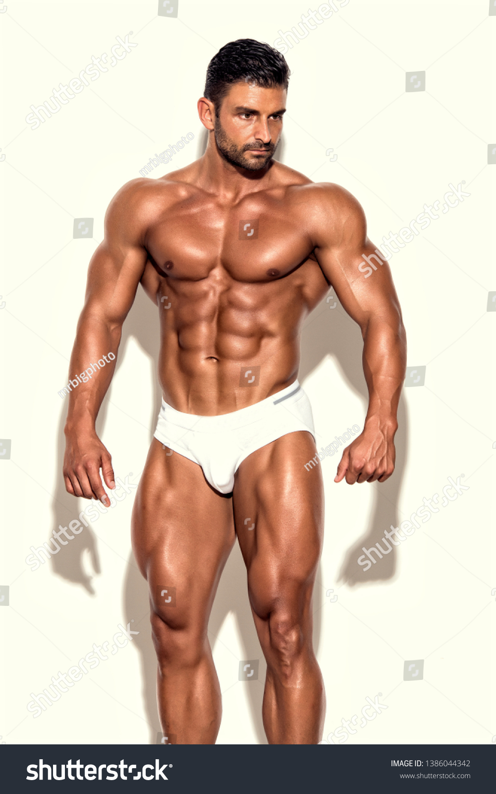 Handsome Muscular Male Model Underwear Stock Photo Shutterstock