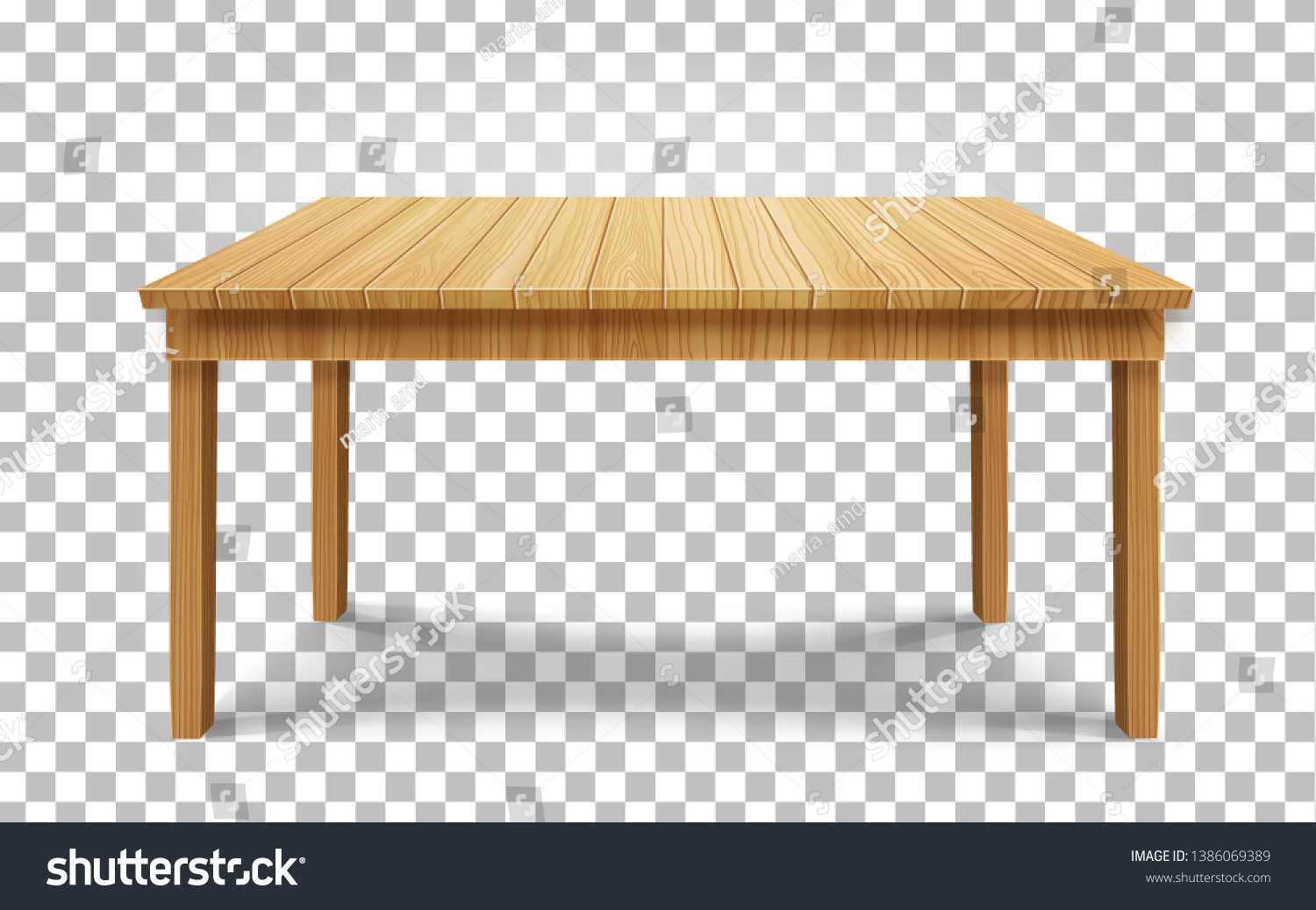 Деревянный стол 3d