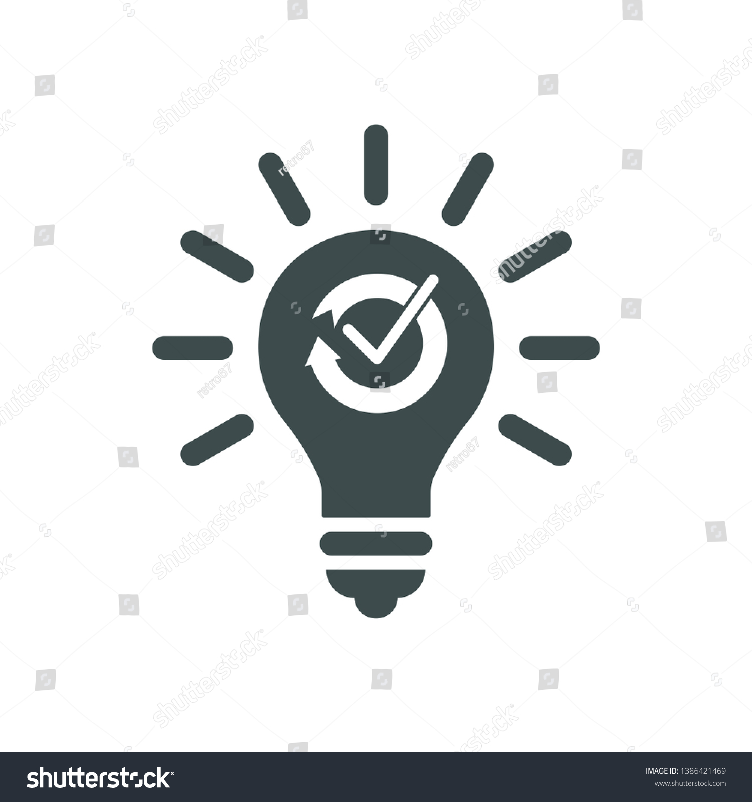 Updating Ideas Vector Icon White Background Stock Vector (Royalty Free ...