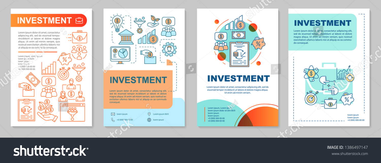 Investment Brochure Template Layout Types Financing Stock Vector ...