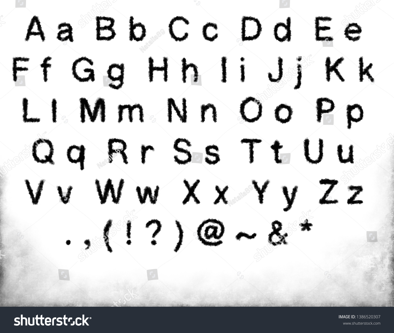 Alphabet Black Letters On White Background Stock Illustration