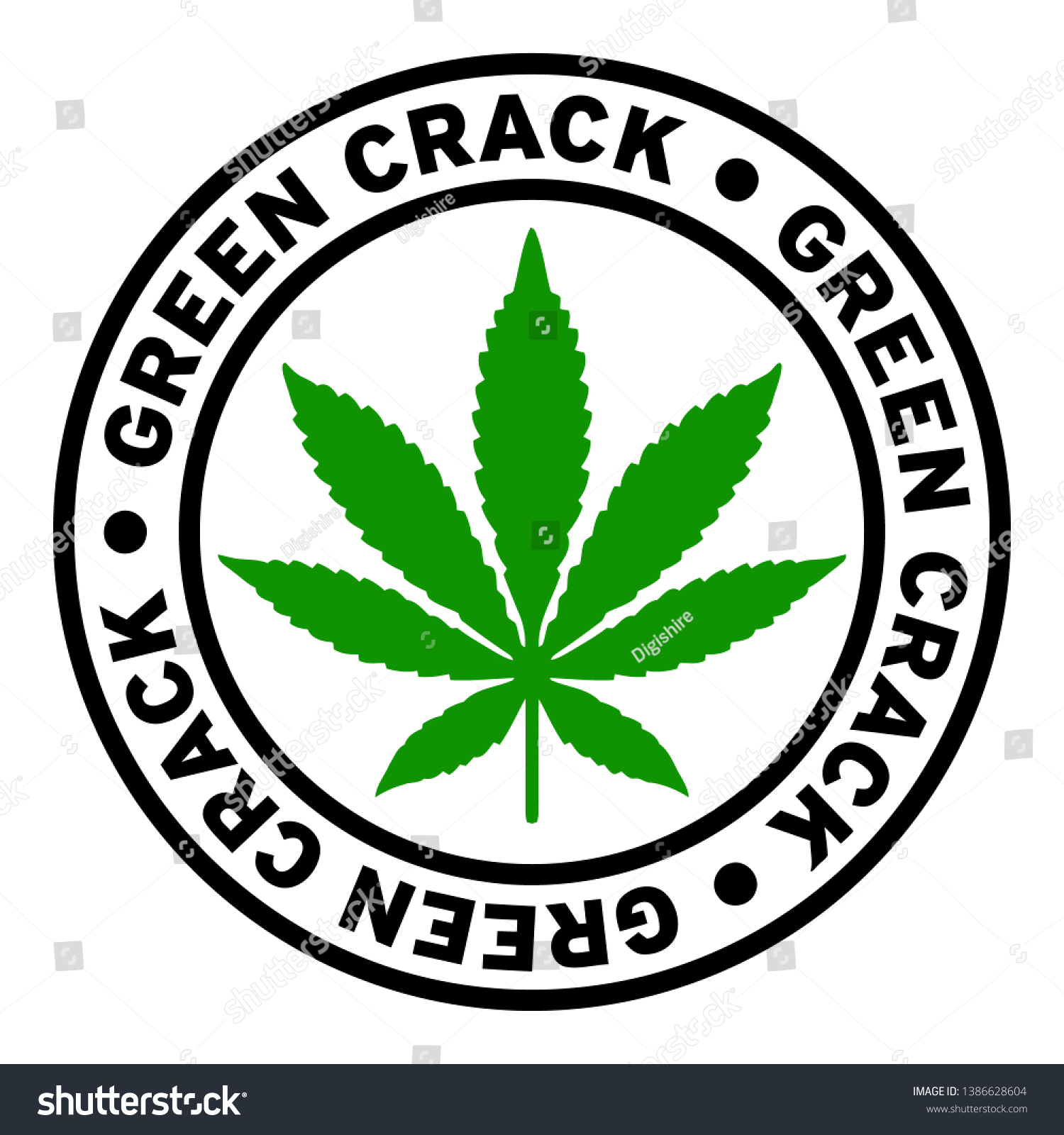 Round Green Crack Marijuana Strain Clipart Stock Vector (Royalty Free ...