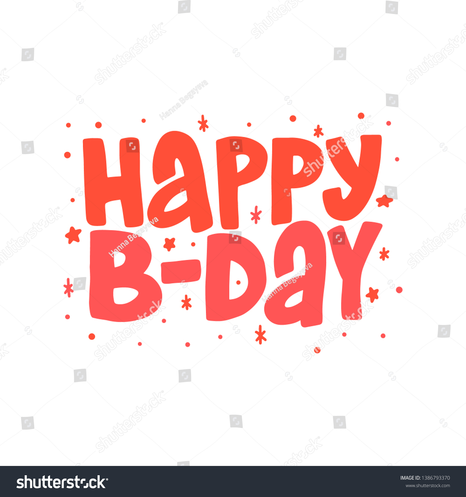 Happy Birthday Vector Lettering Clip Art Stock Vector (Royalty Free ...