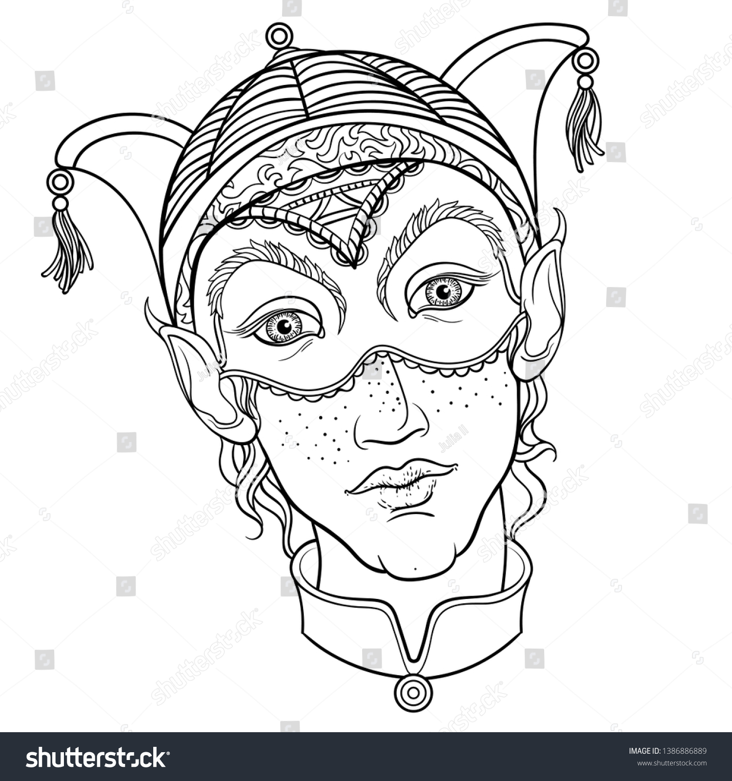 carnival mask coloring pages