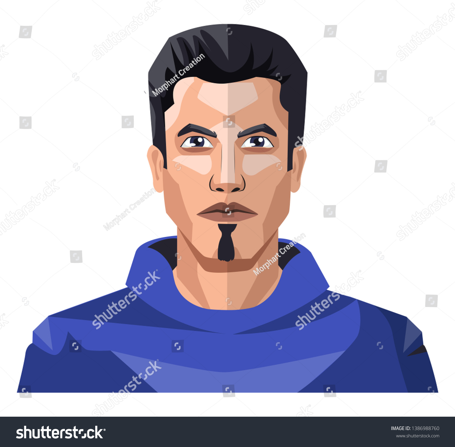 Handsome Guy Short Hair Illustration Vector Stock Vector Royalty Free 1386988760 Shutterstock 1928