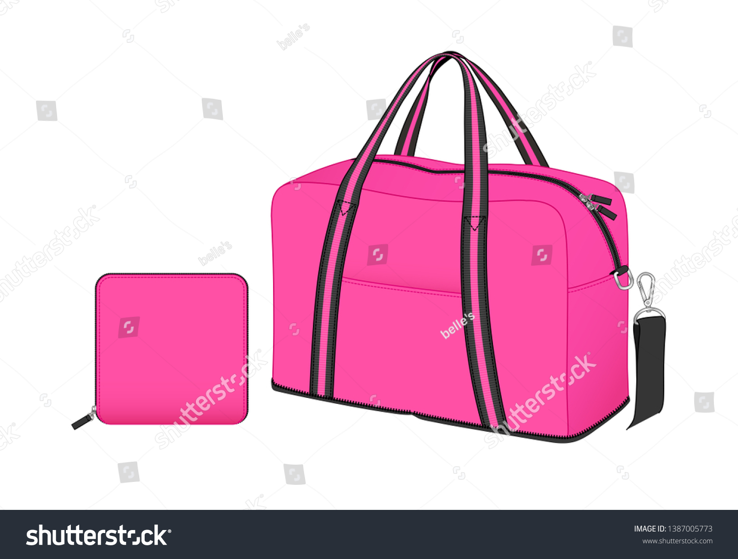 pink free duffle bag