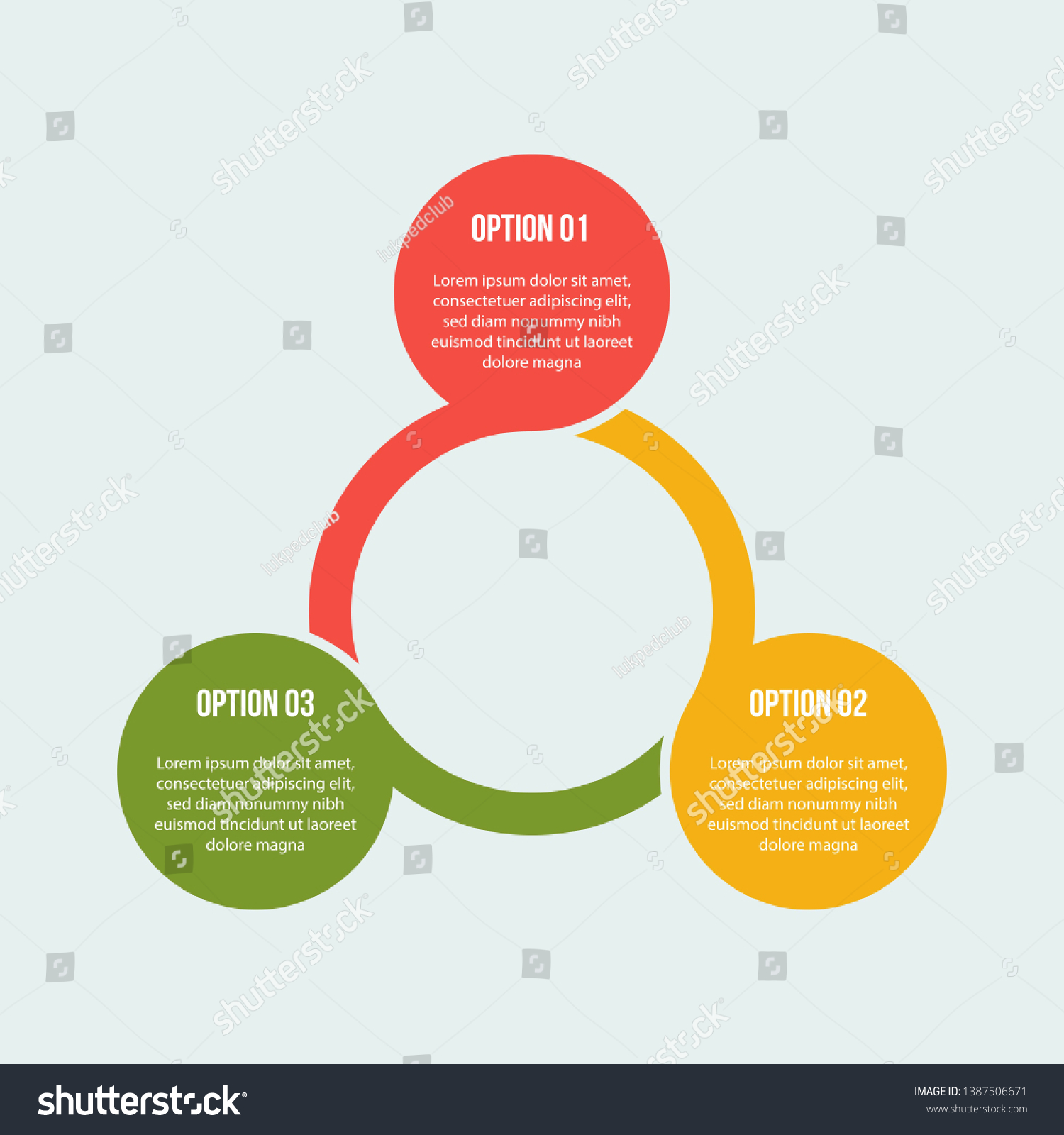 3 Steps Circle Chart Circle Infographic Stock Vector (Royalty Free ...