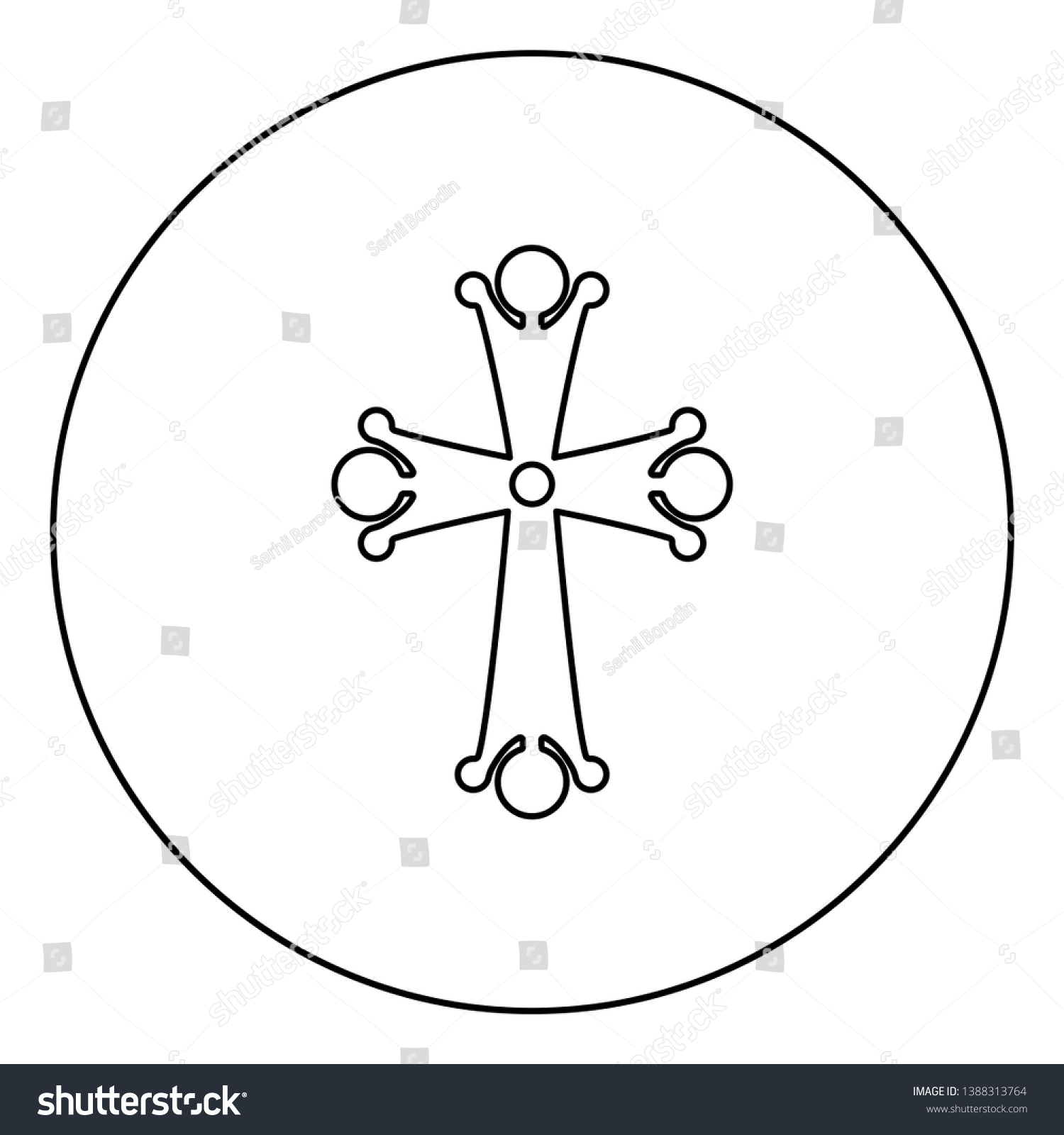 pointed cross outline