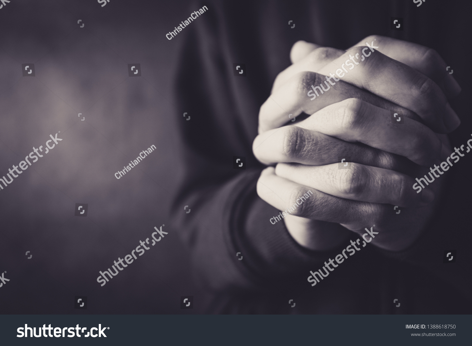 Christian Faith Towards God Concept Asian Stock Photo 1388618750 ...