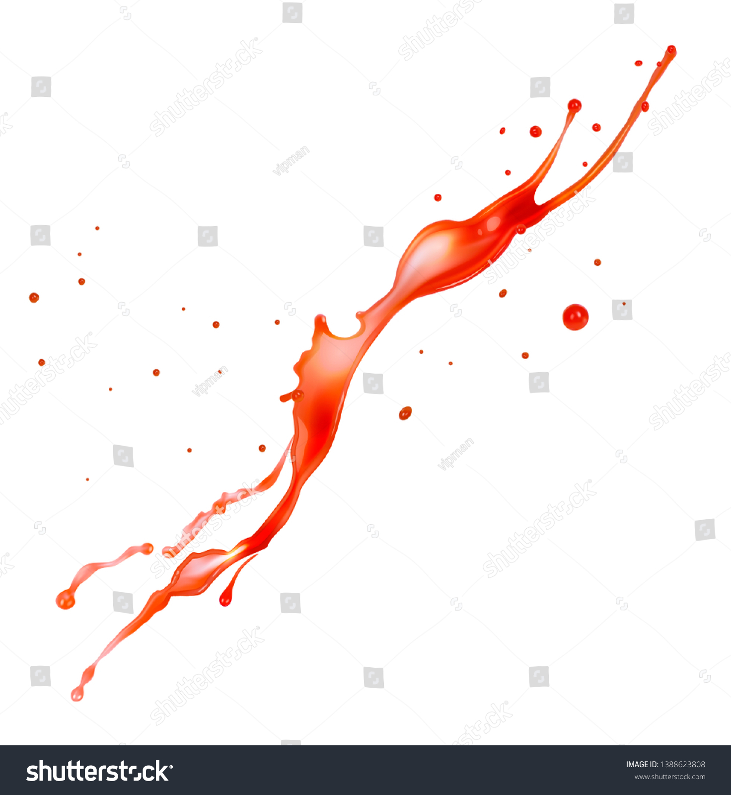 Splash Red Drink Vector Realistic Illustration Stock Vector (royalty 