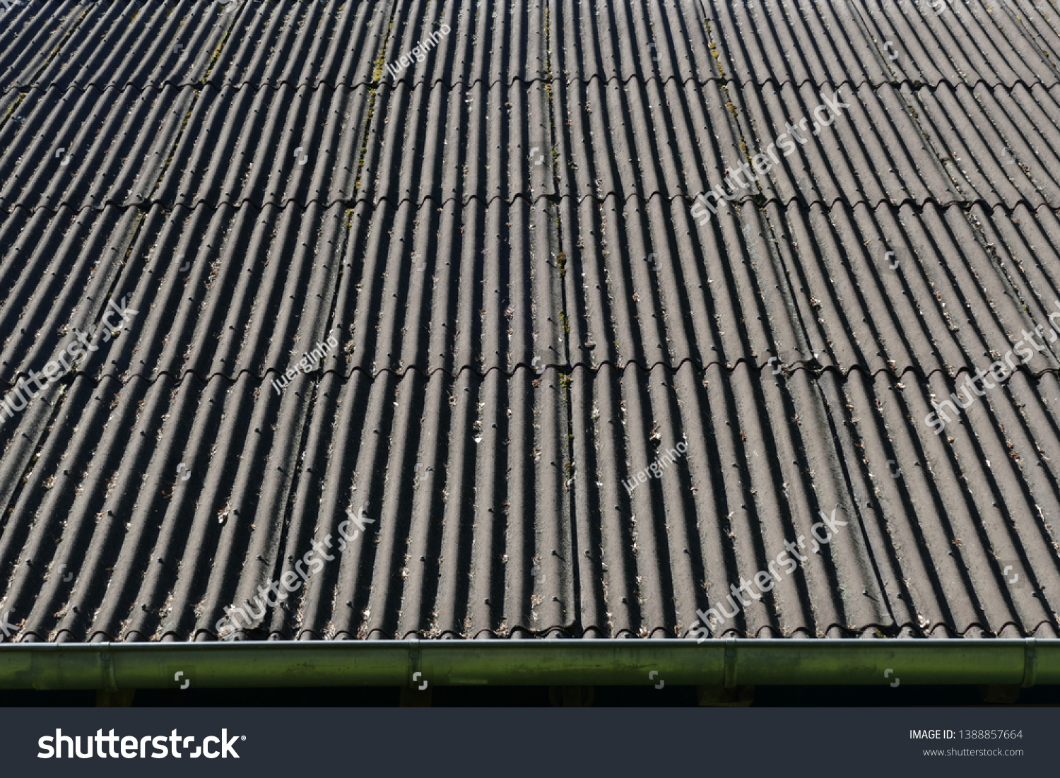 Dangerous Asbestos Eternit Roof Old House Stock Photo 1388857664 ...