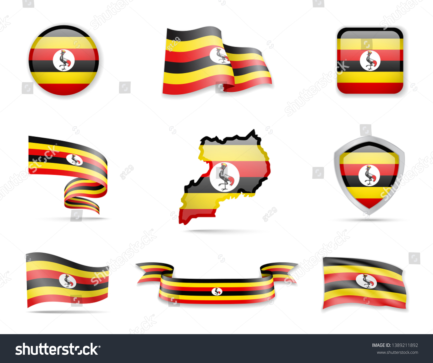 108 Shield with flag of uganda Images, Stock Photos & Vectors