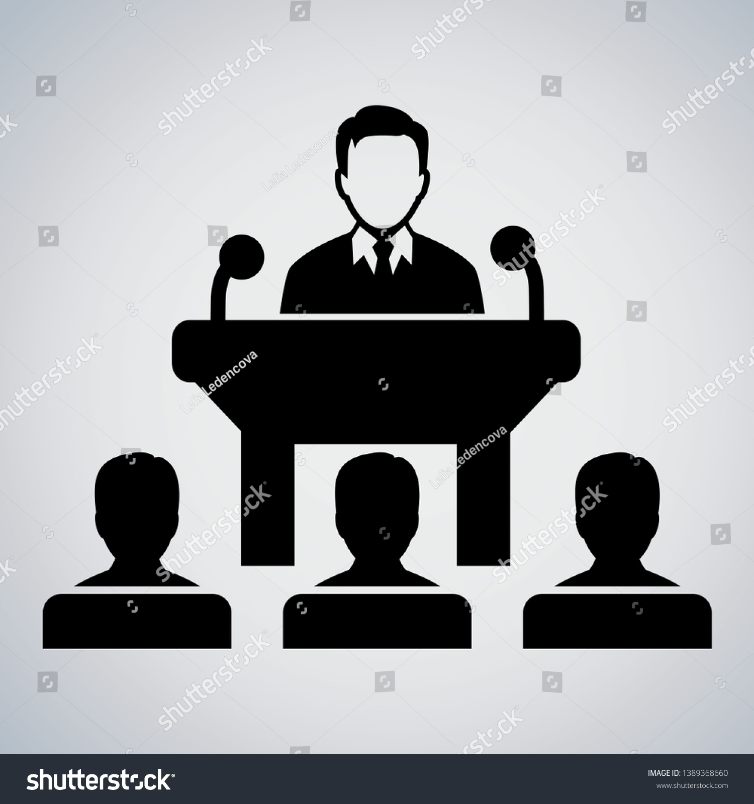 Public Speaking Icon Vector Man On Stock Vector (Royalty Free ...