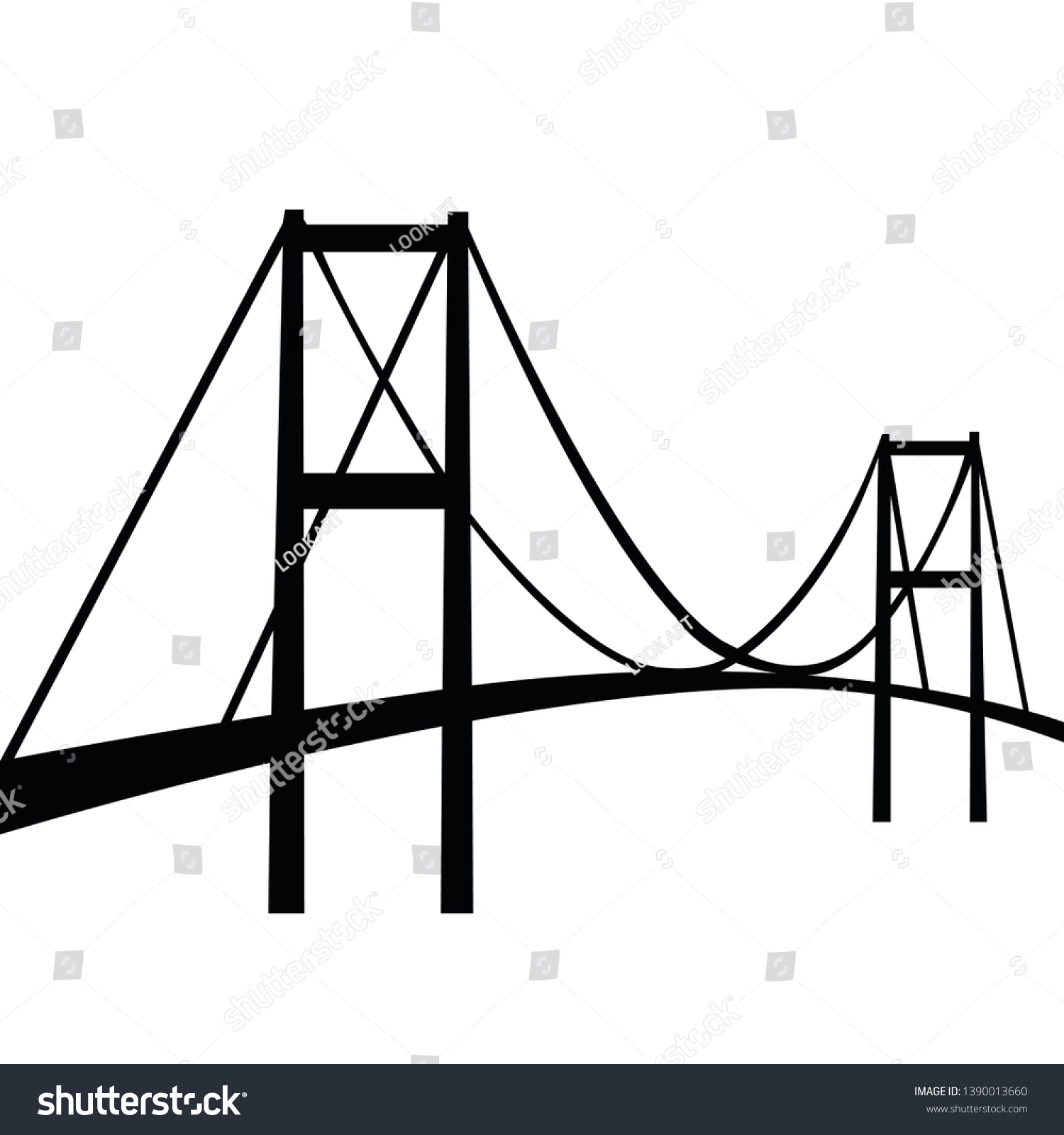 Istanbul 15 July Bridge Vector Design Stock Vector (Royalty Free ...