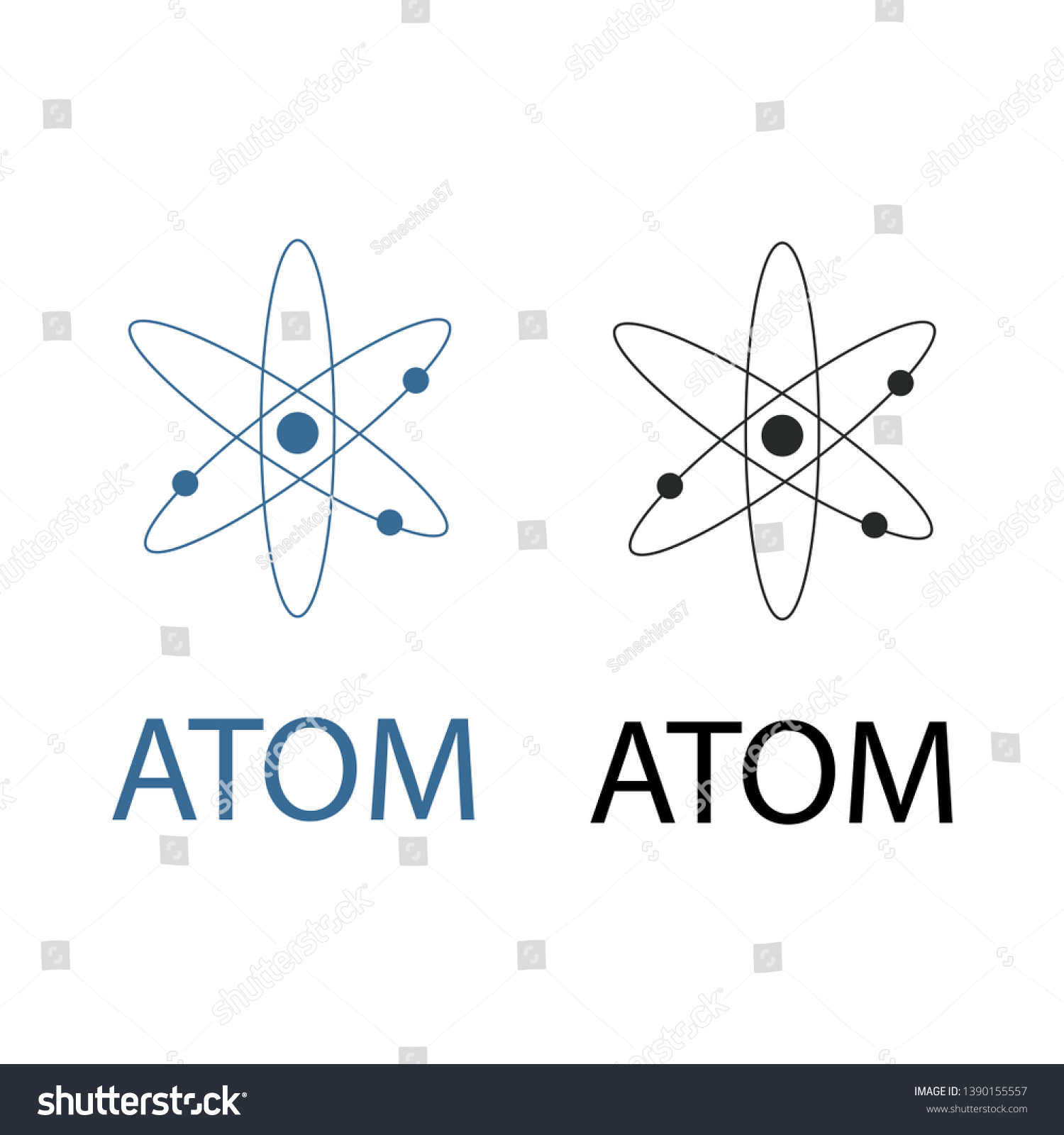 Atom Logo Nuclear Vector Logo Particle Stock Vector (Royalty Free ...