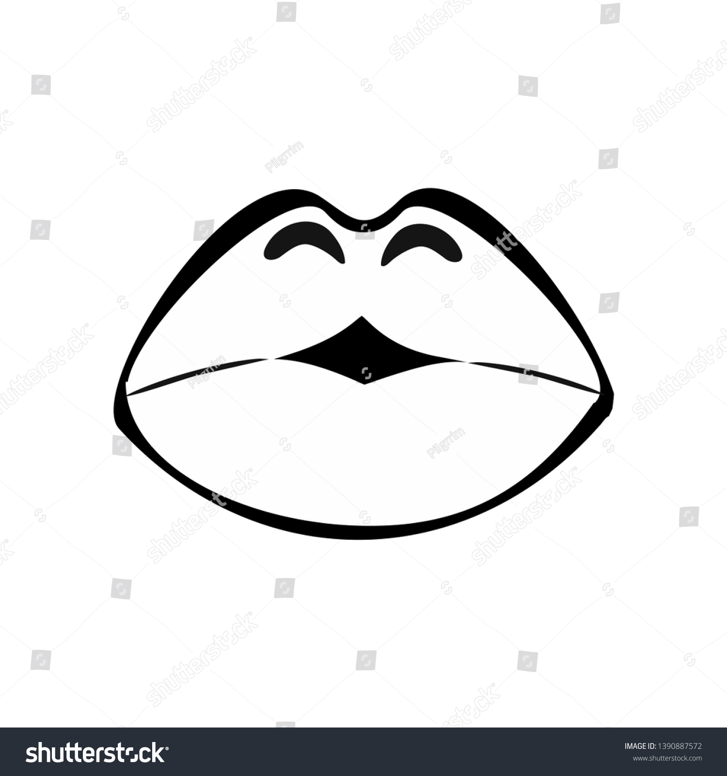 Sexy Lips Icon Vector Illustration Stock Vector Royalty Free