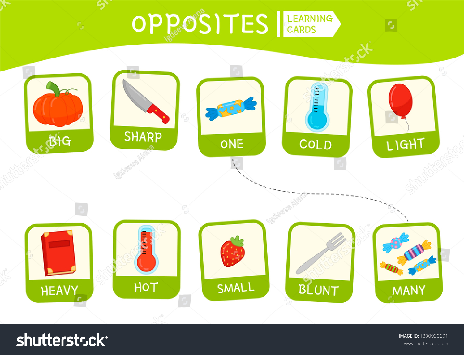 Matching Children Educational Game Match Opposites Stock Vector ...