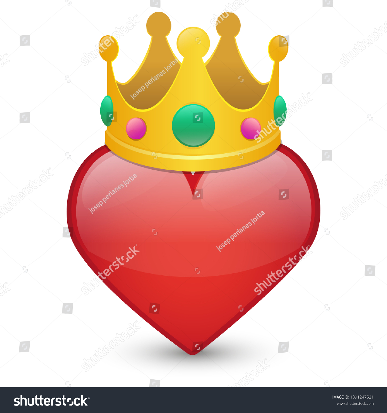 King Heart Crown Love Emoji Icon Stock Vector (Royalty Free) 1391247521 | Shutterstock