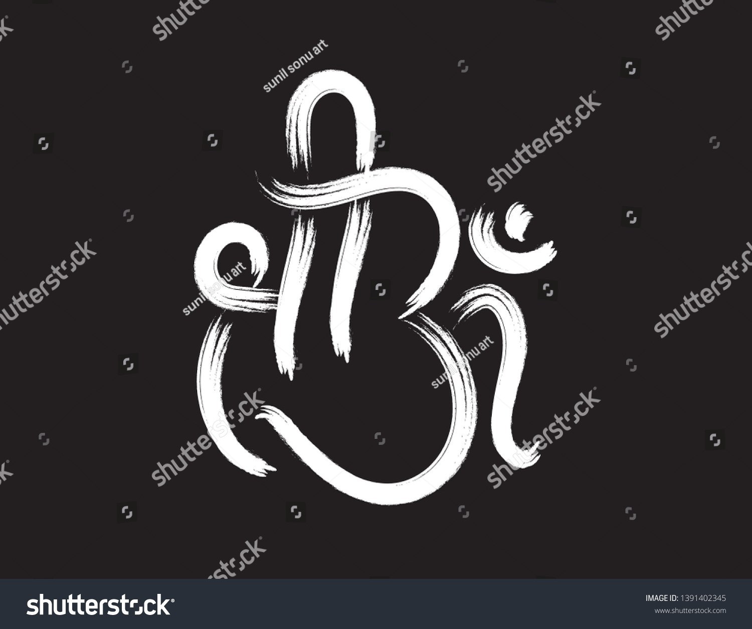 Vector Artwork Ancient Symbol Text Hindu Stock Vector (Royalty Free ...